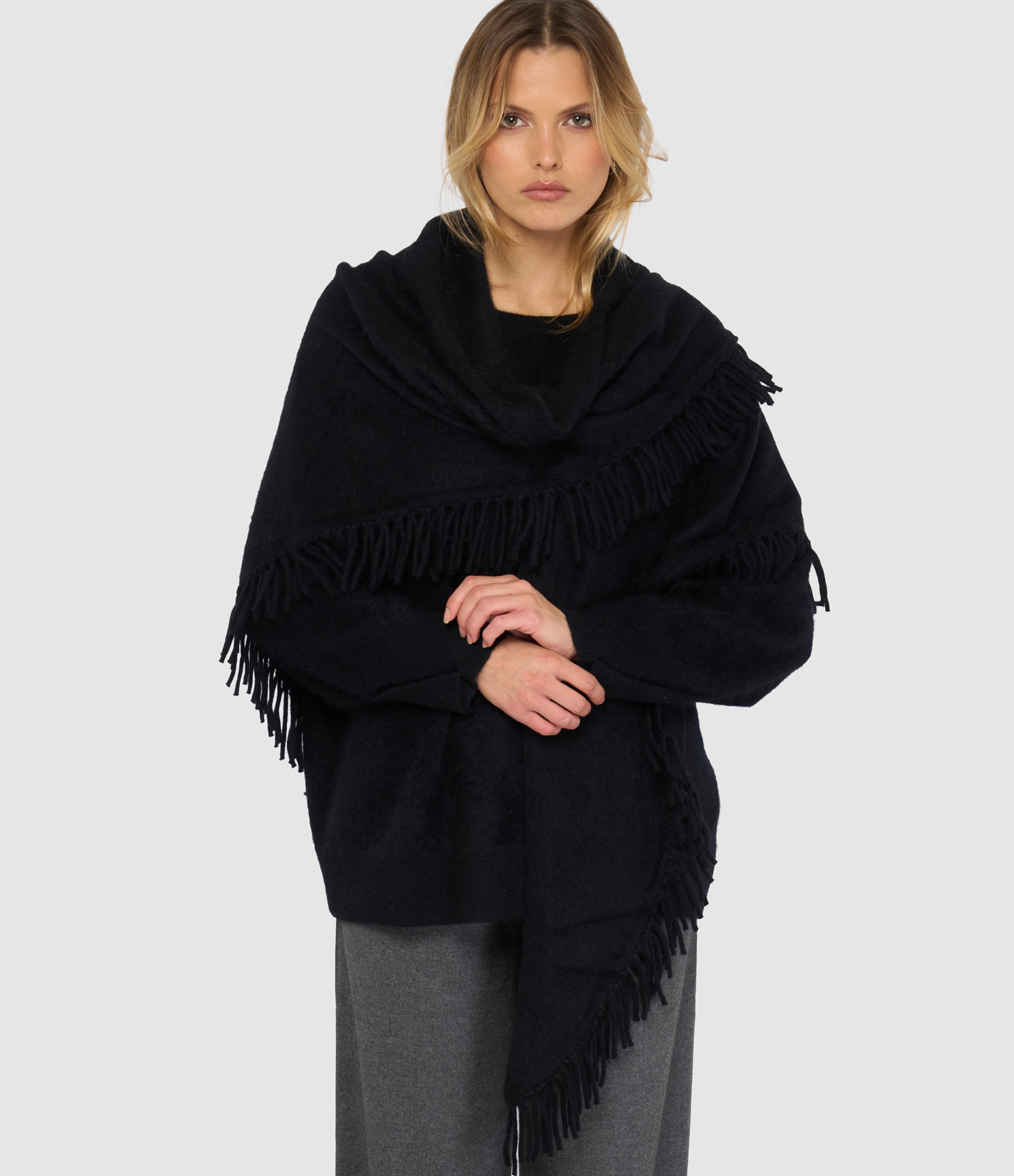 Davina Black Scarf