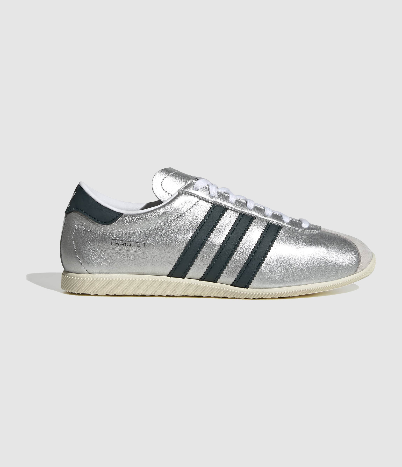 Paris W trainers in Silver Metallic/Aurora Ivy/Cream White
