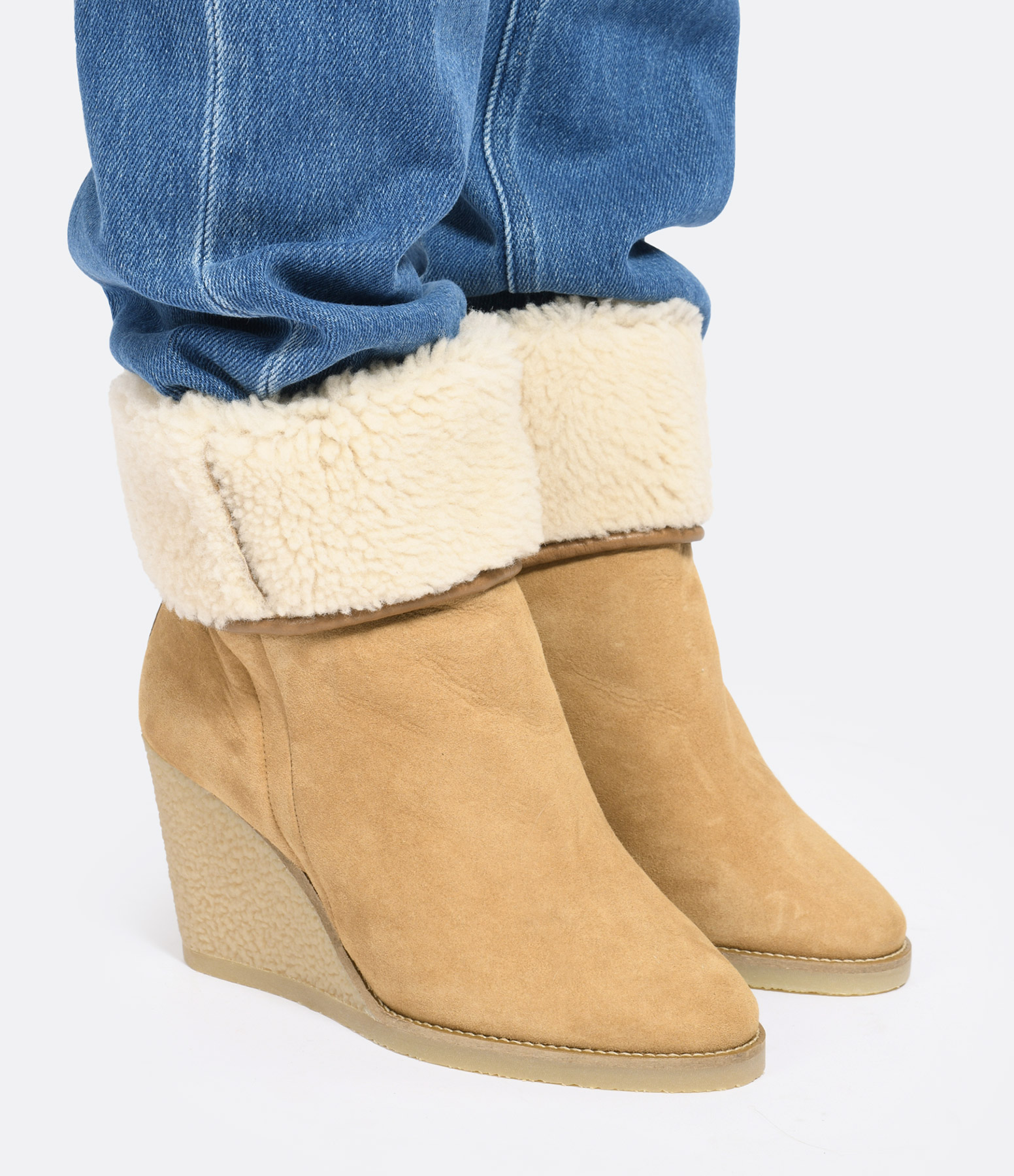 Totam Ankle Boots in Natural Fur