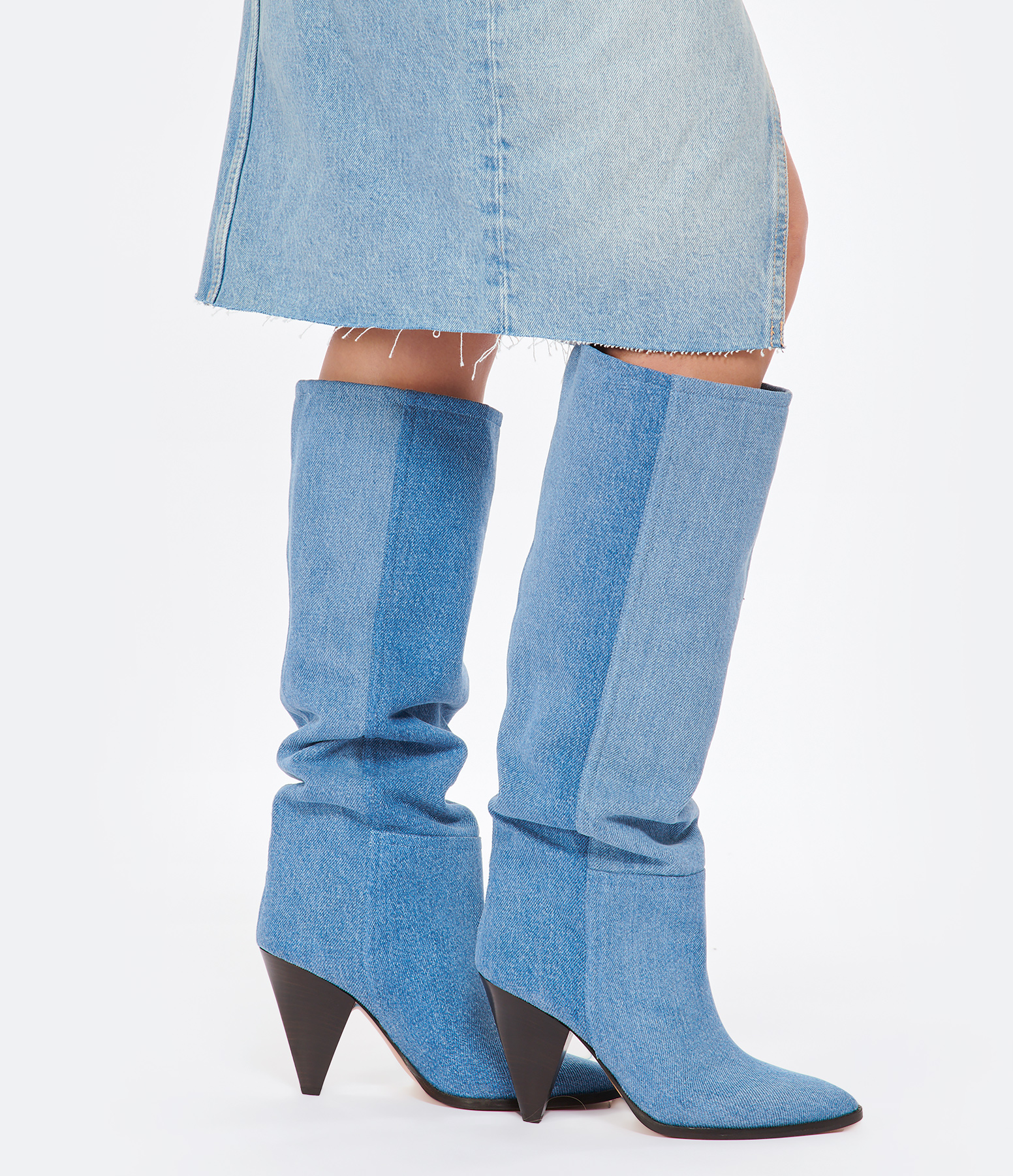 Ririo Light Blue Cotton Boots