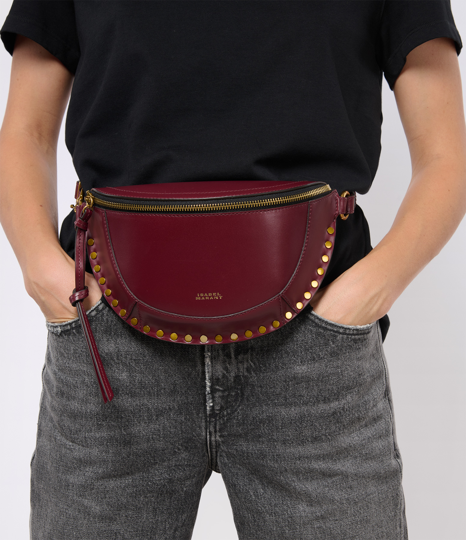 Skano Smooth Leather Bordeaux Belt Bag