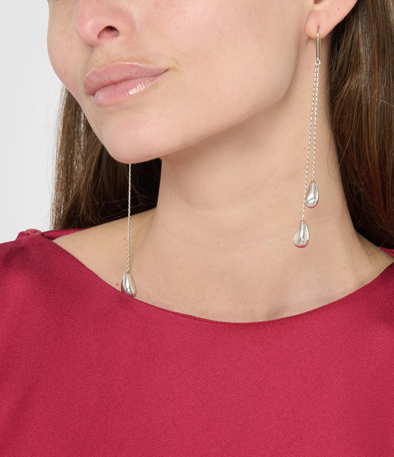 Asymmetric Silver Earrings