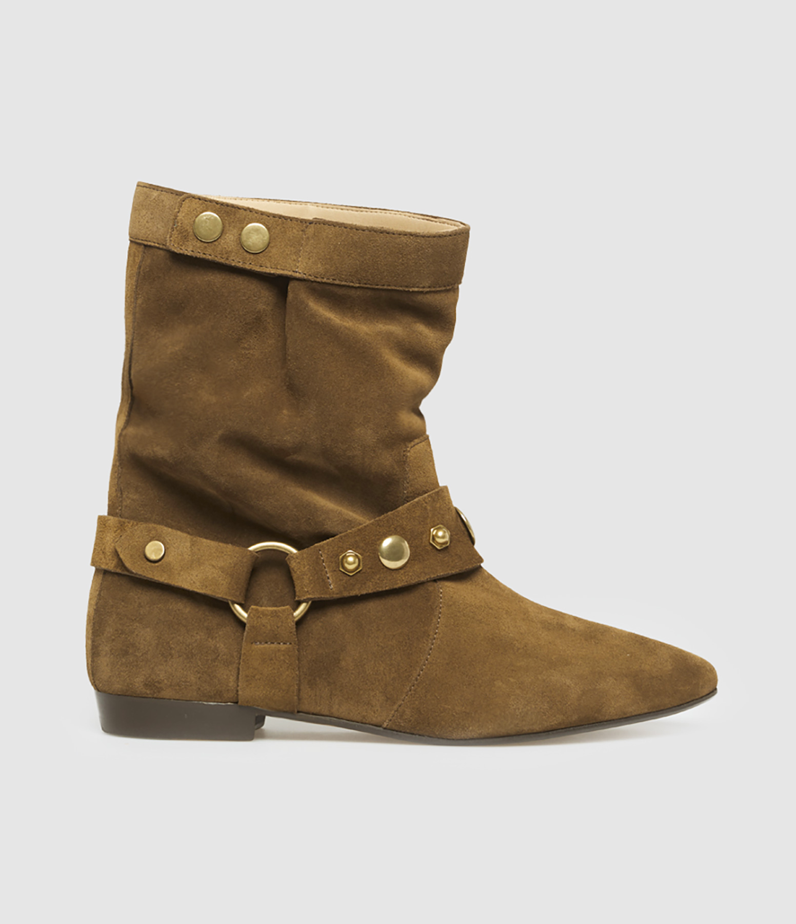 Stania Bronze and Gold Ankle Boots