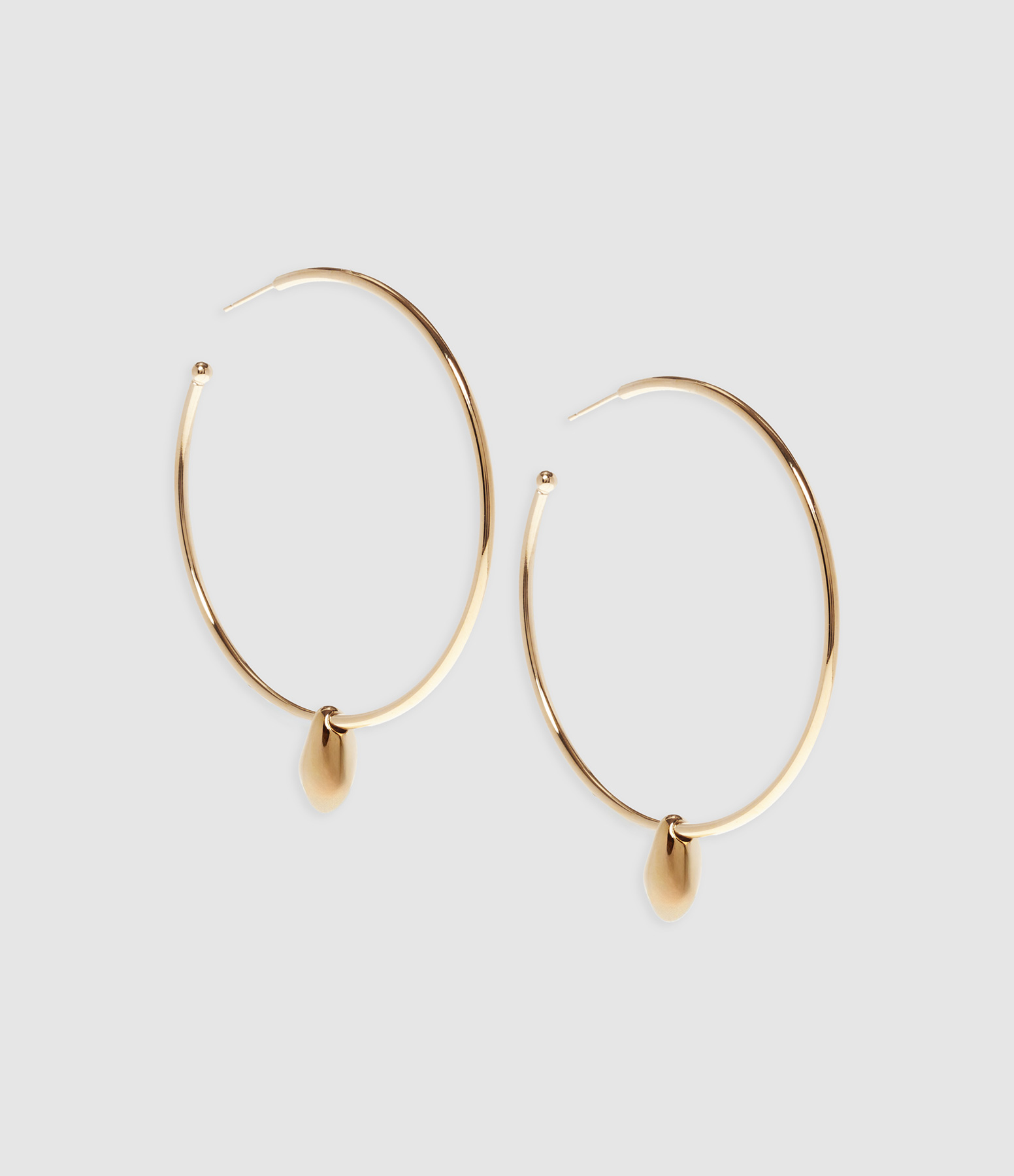 Shiny Day Gold Large Hoop Earrings