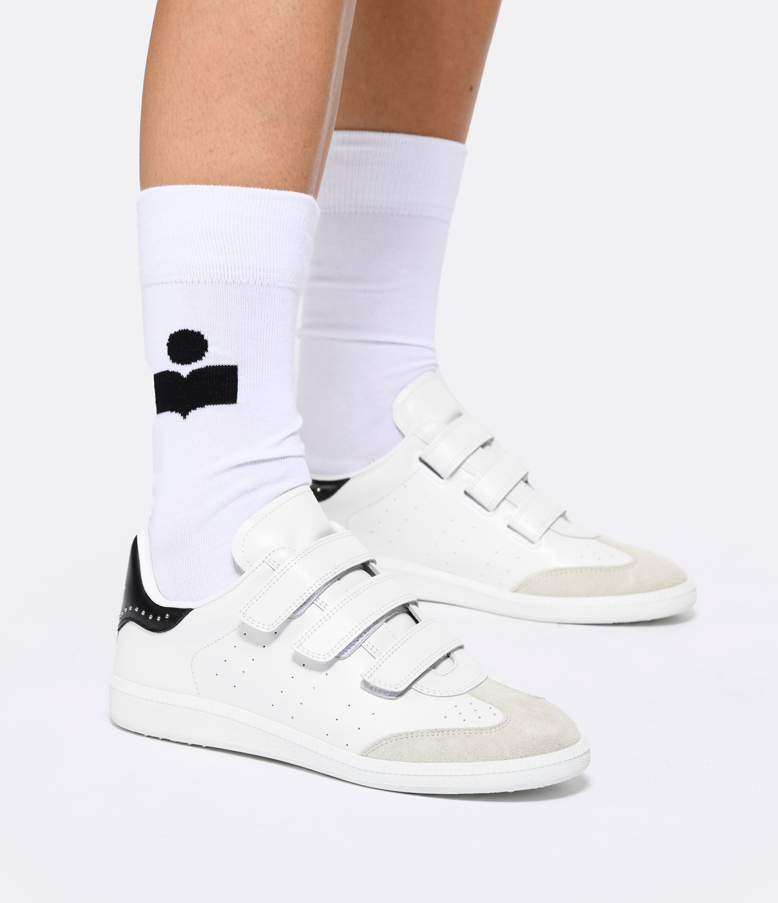 Siloki White Cotton Socks