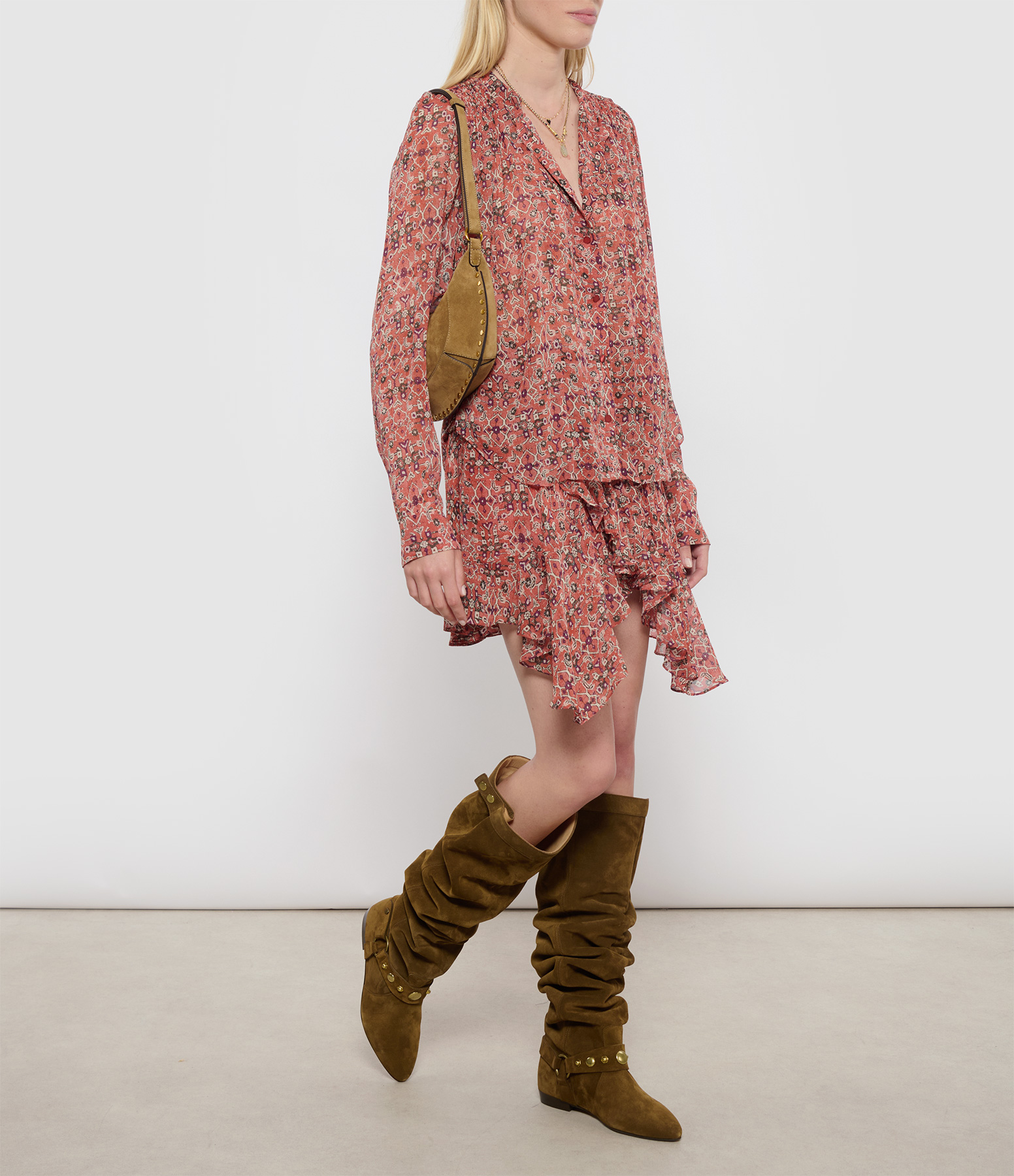Selize Bronze Thigh-High Boots
