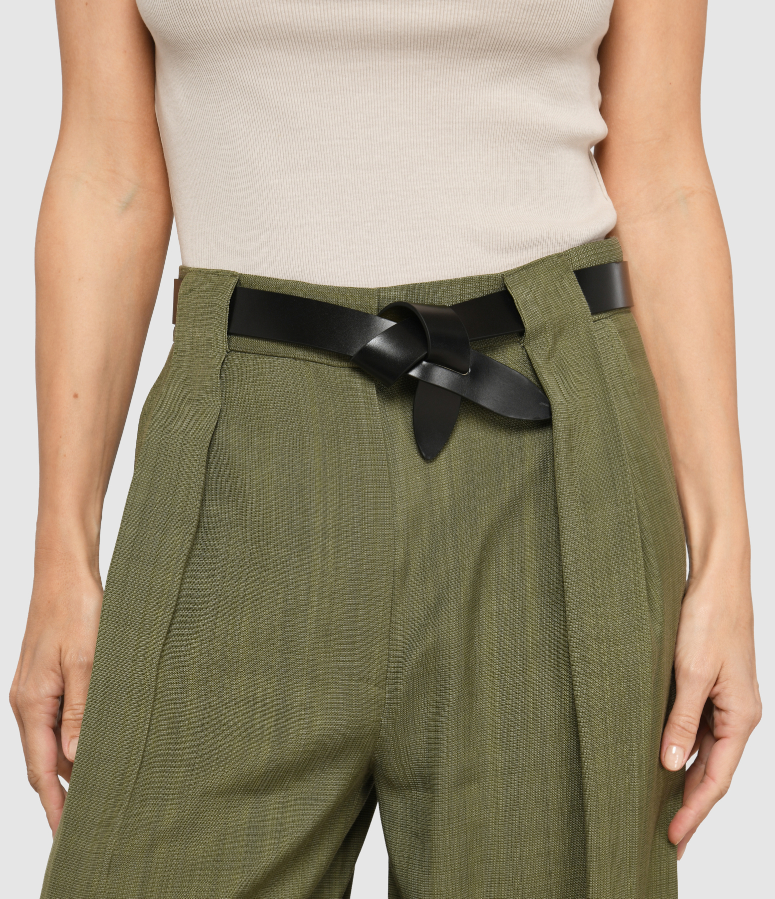 Lecce Belt – Khaki/Black
