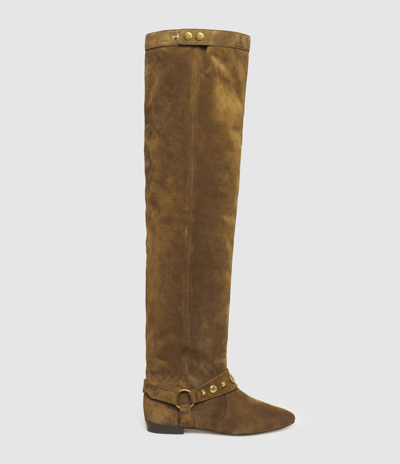 Selize Bronze Thigh-High Boots