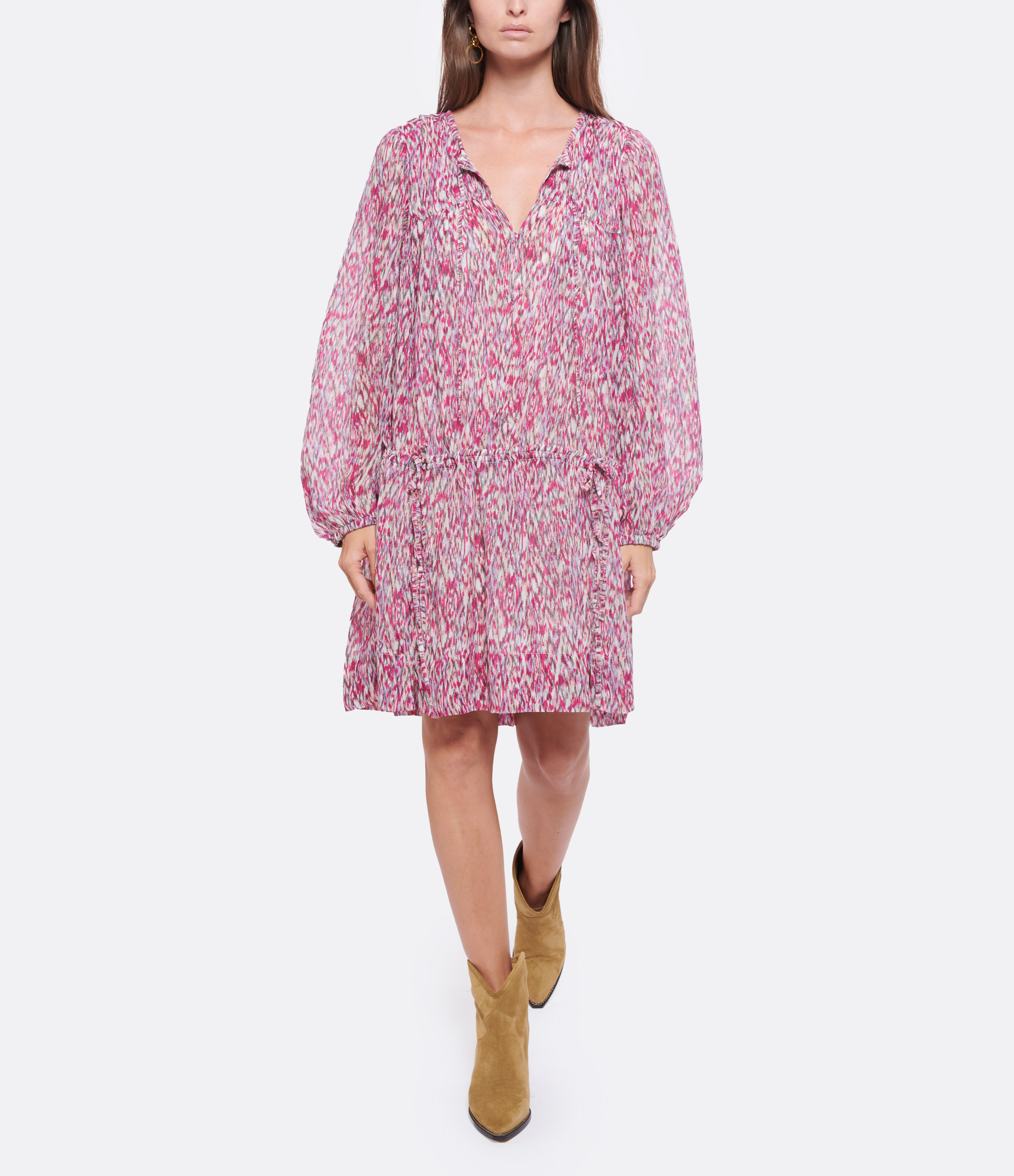 Dayton Dress in Raspberry