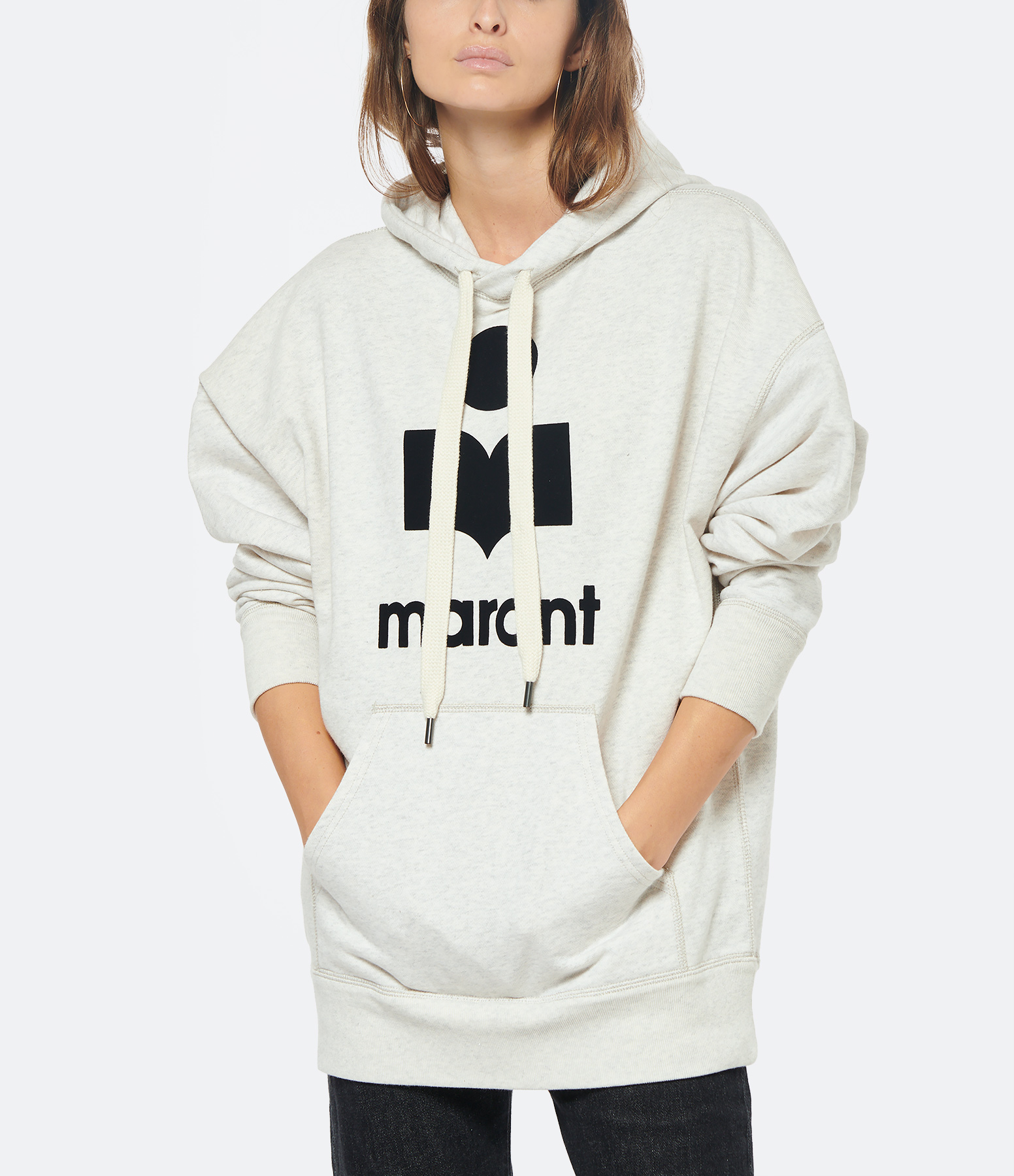 Mansel Ecru Cotton Sweatshirt