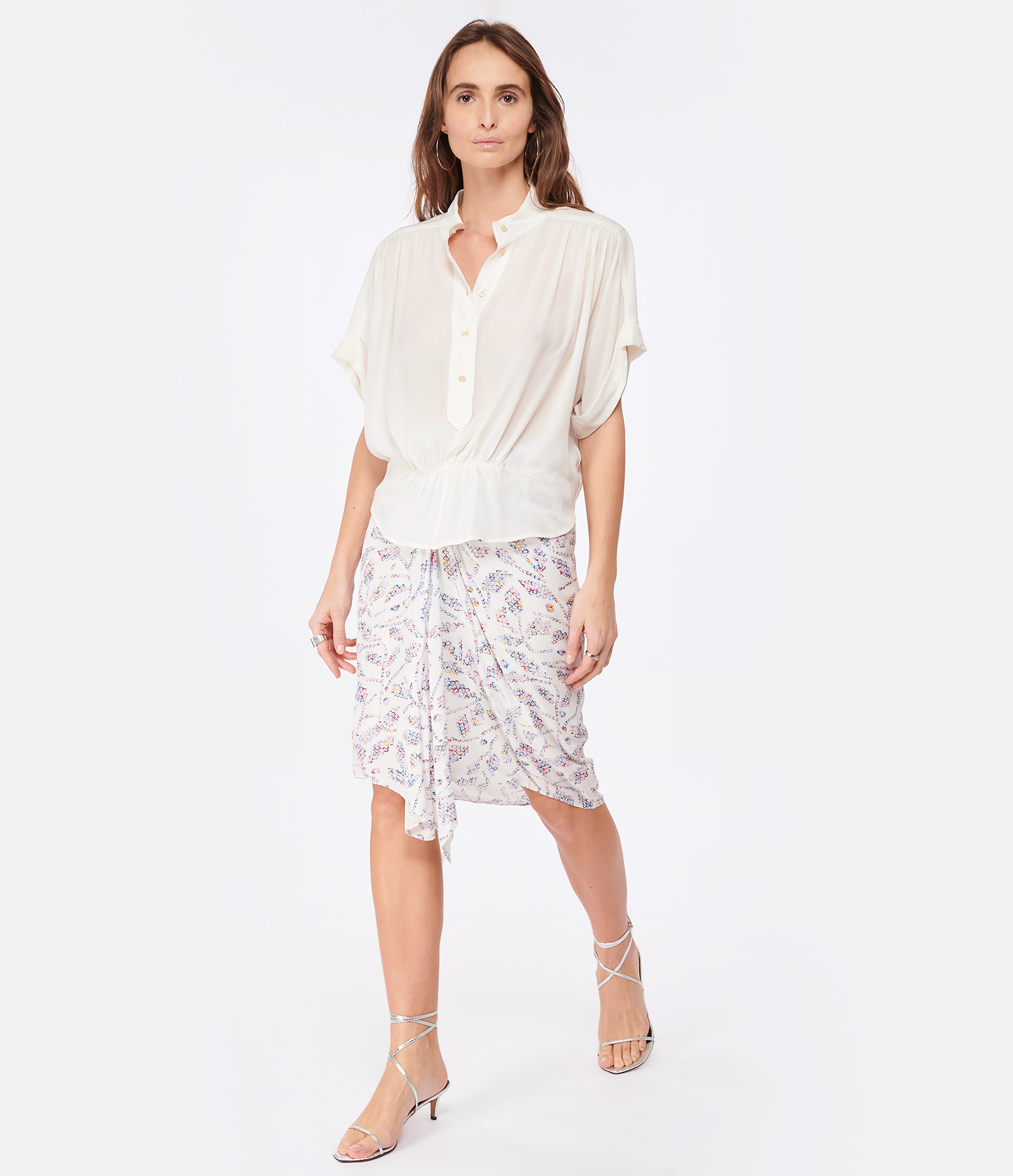 Diamiani Long Skirt in Ecru