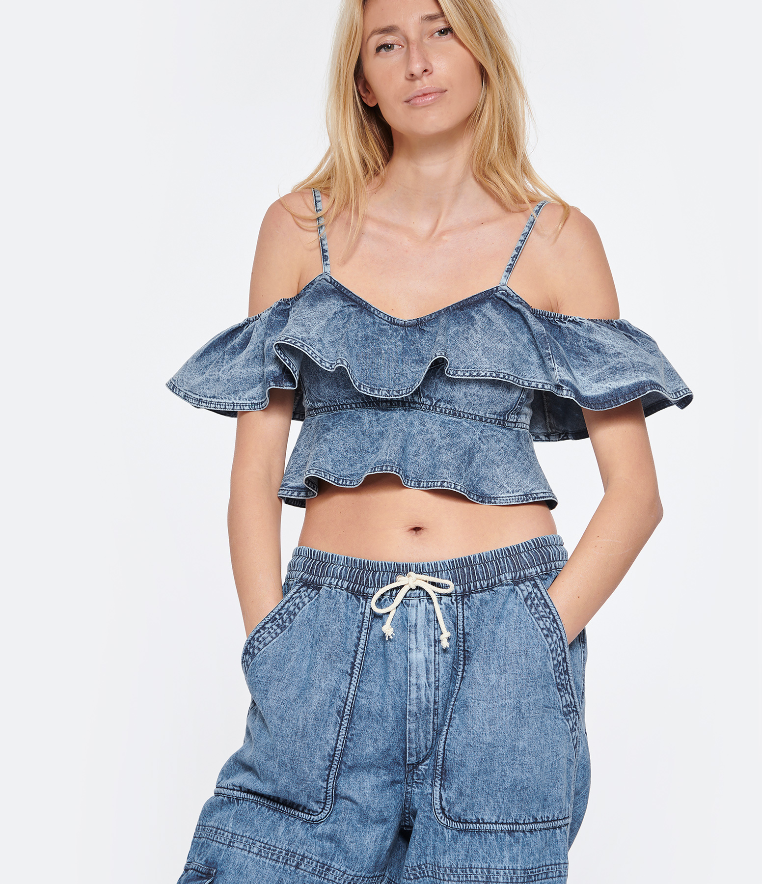 Voloteo Blue Cotton Top