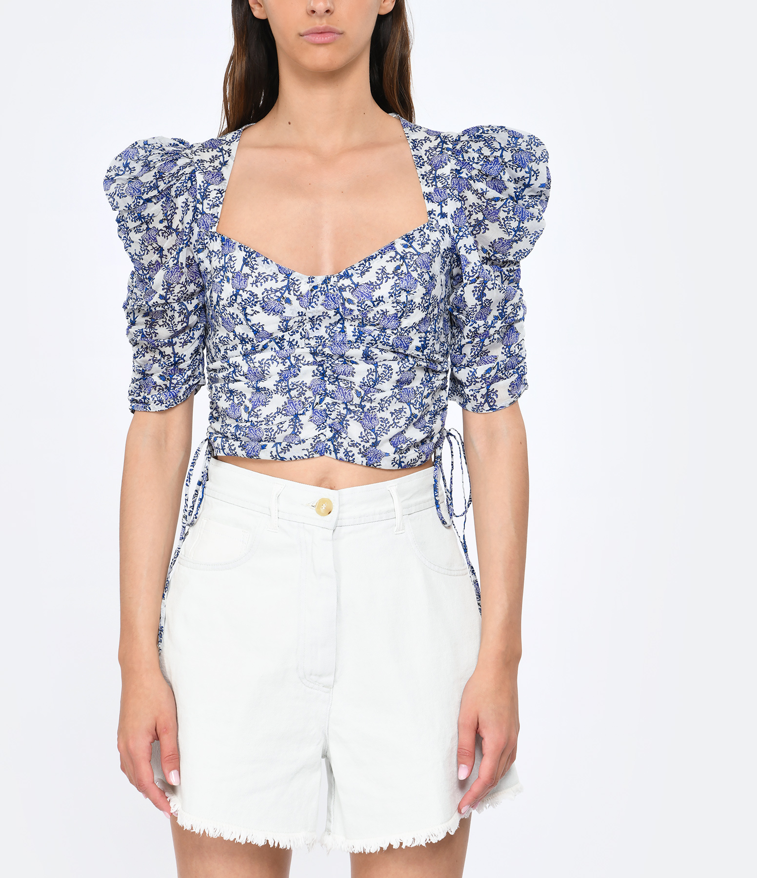 Galaor Top in Royal Blue Cotton