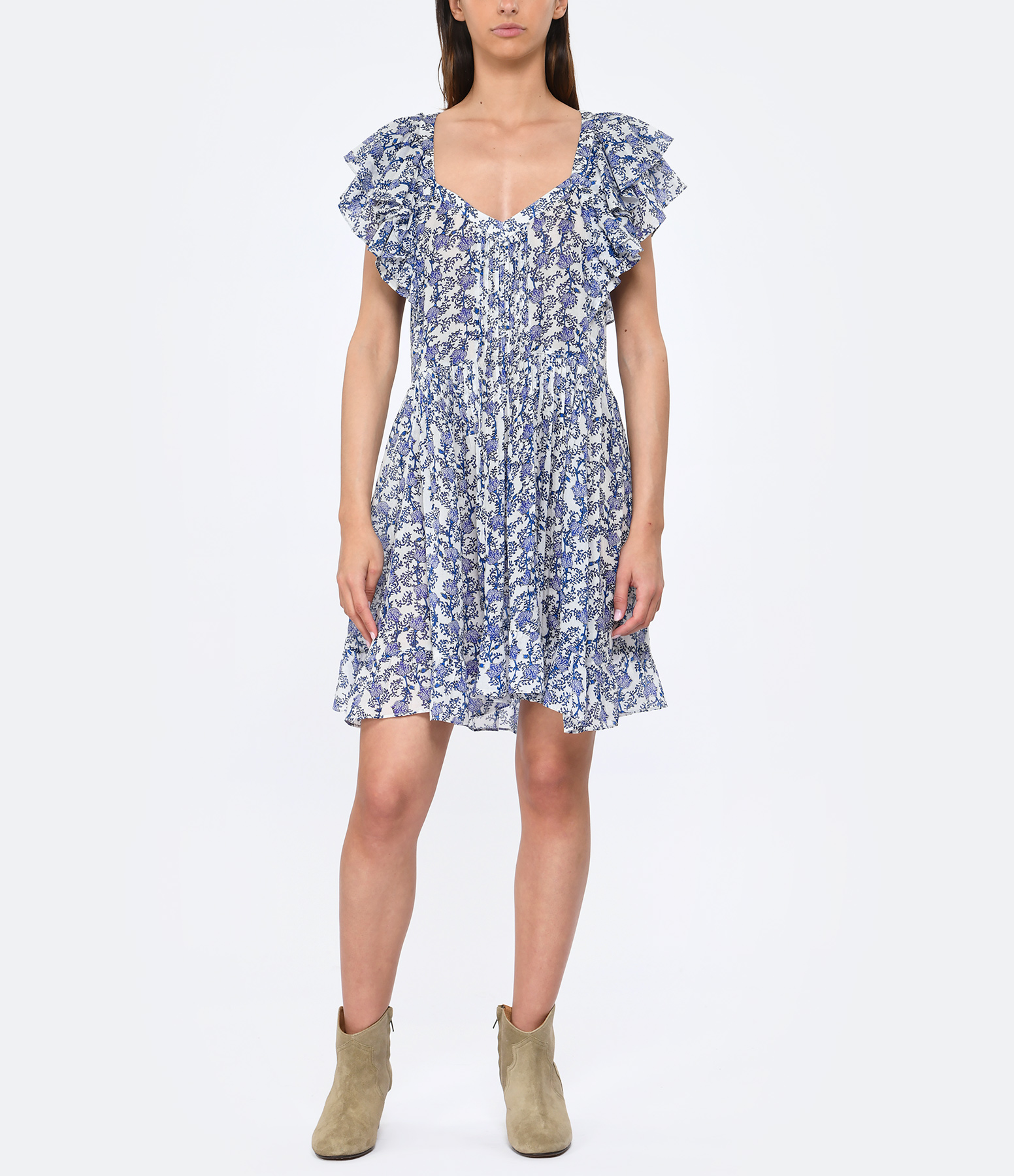 Godrana Royal Blue Cotton Dress