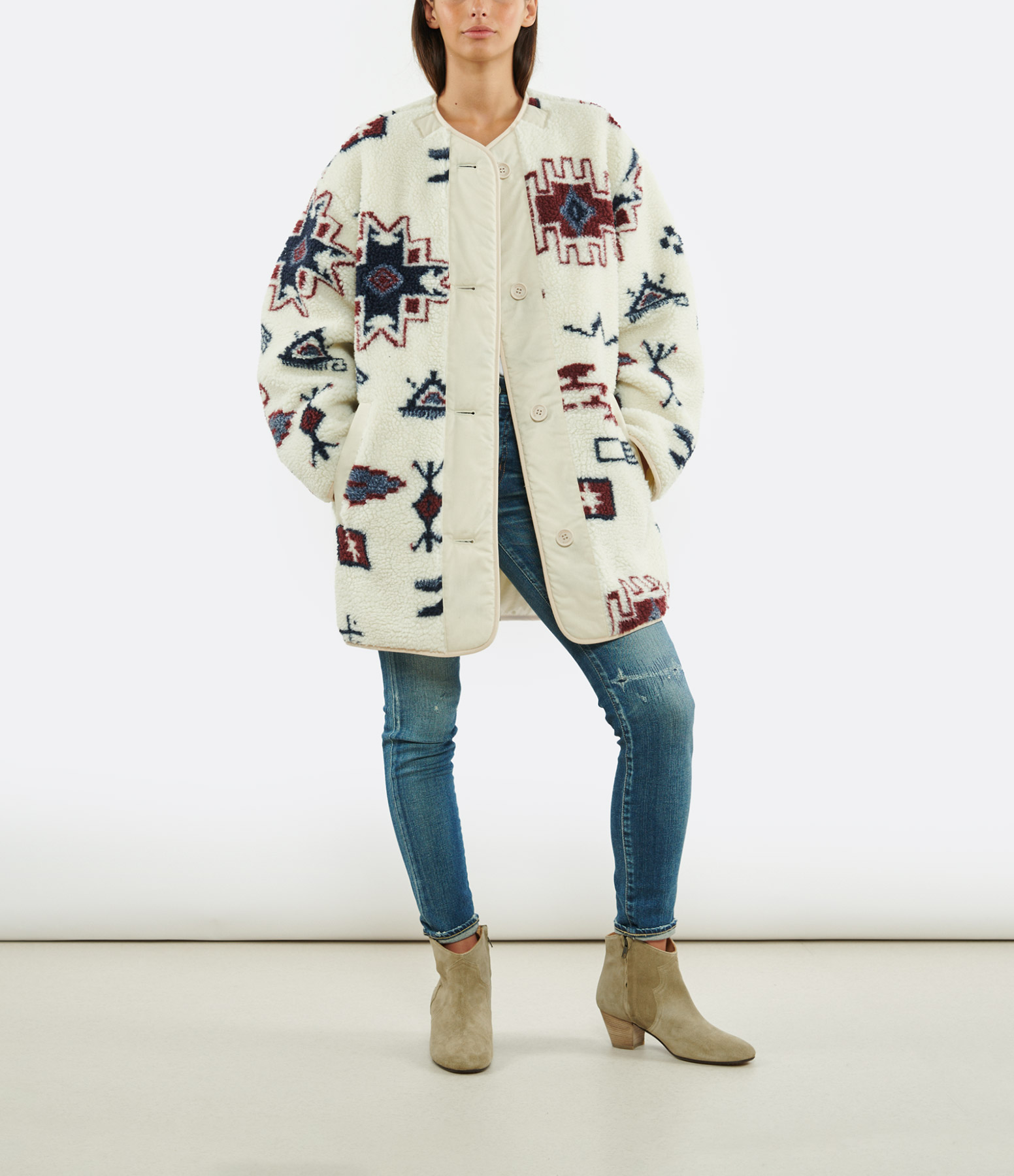 Himemma Reversible Coat – Ecru