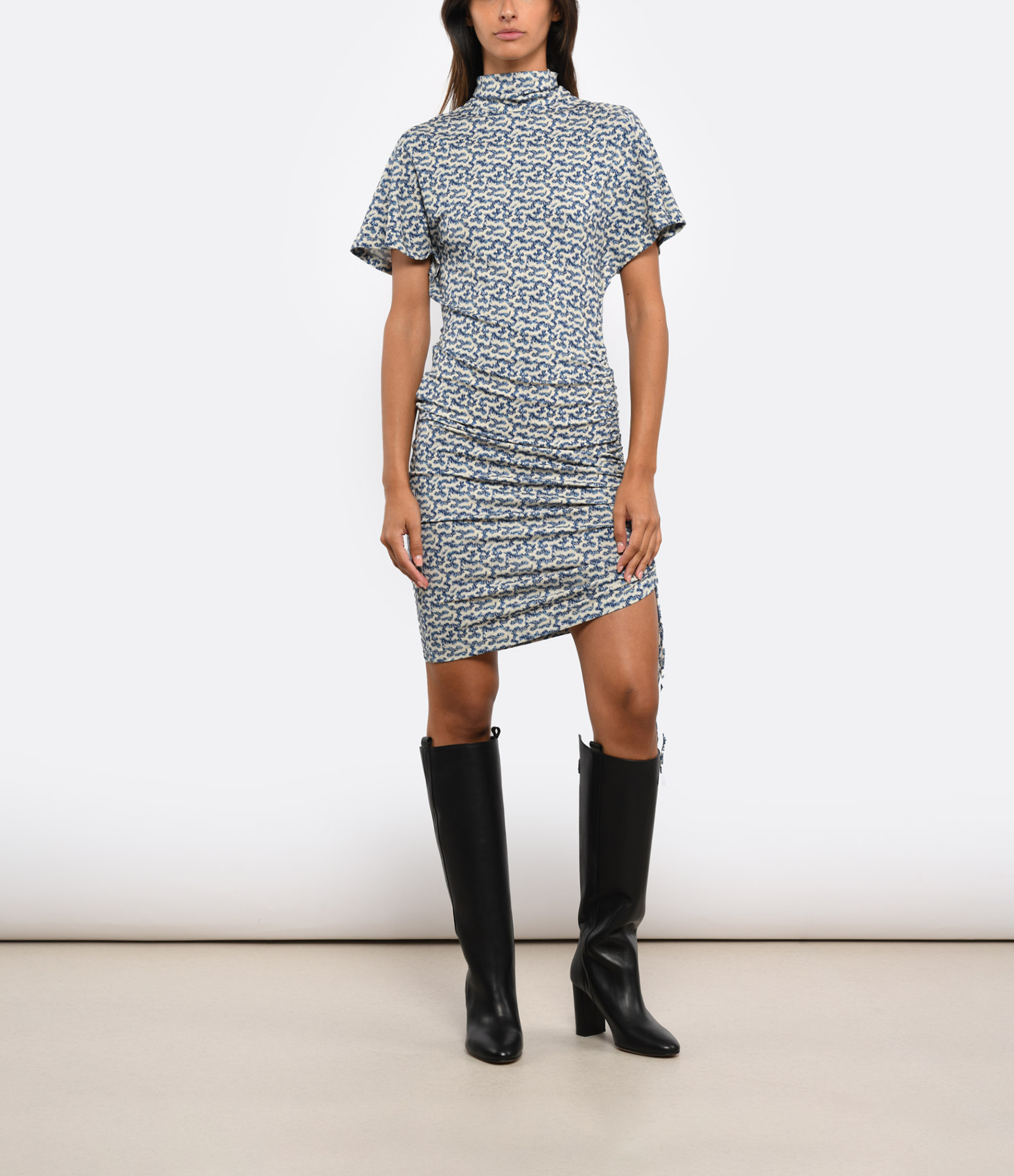 Lya Blue Ecru Dress