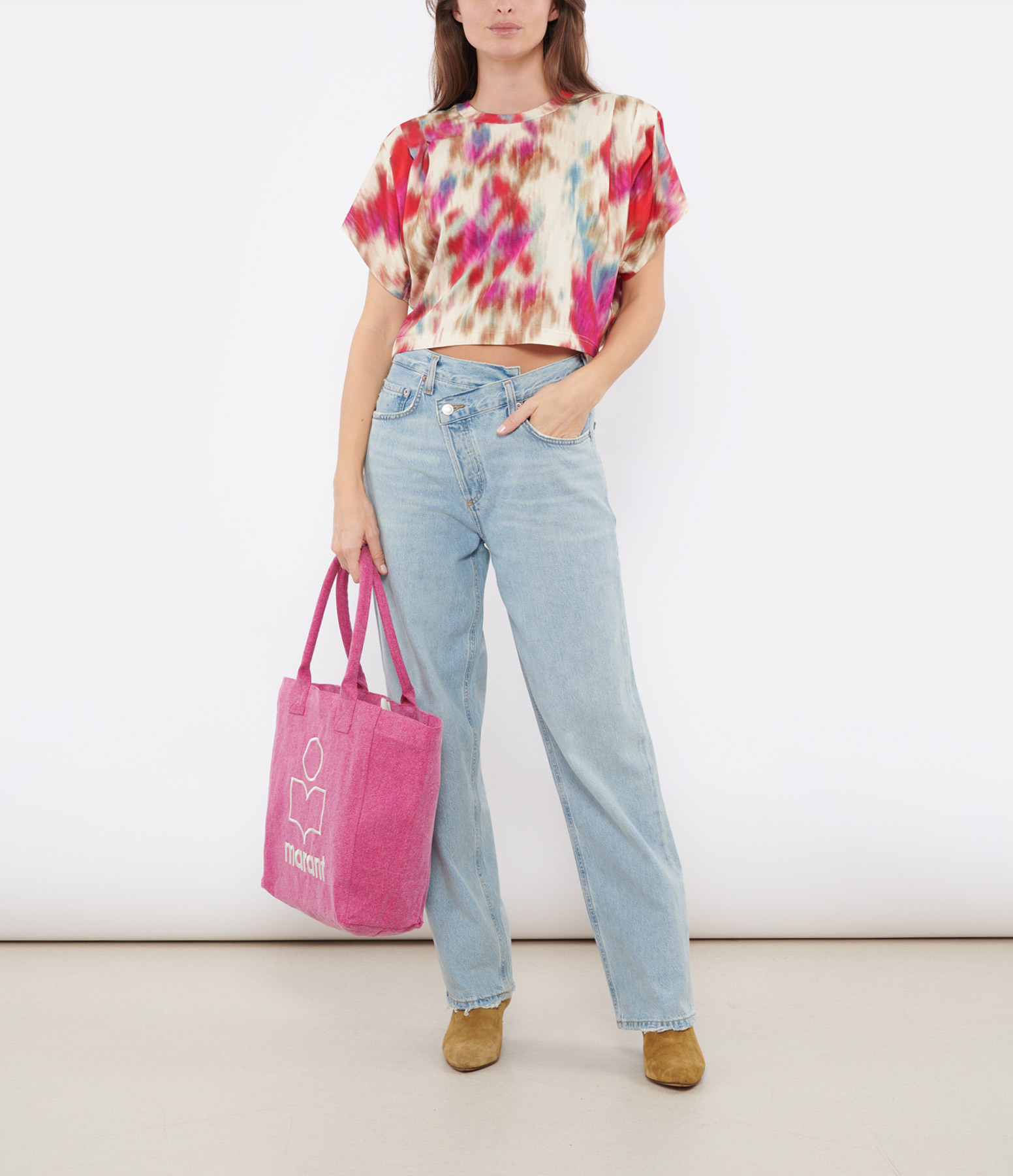 Zilia Beige Raspberry T-shirt