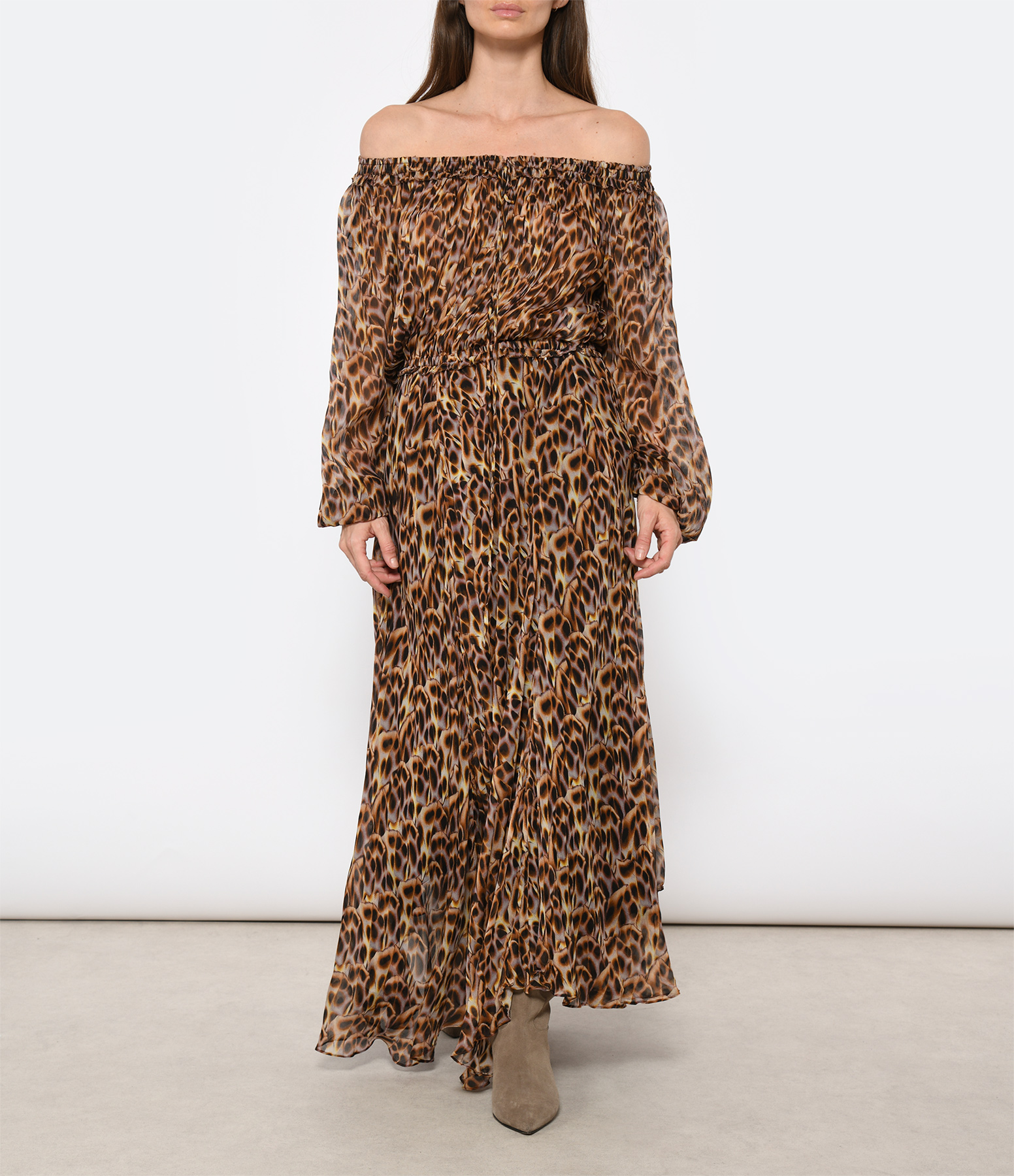 Volga Ochre Maxi Dress