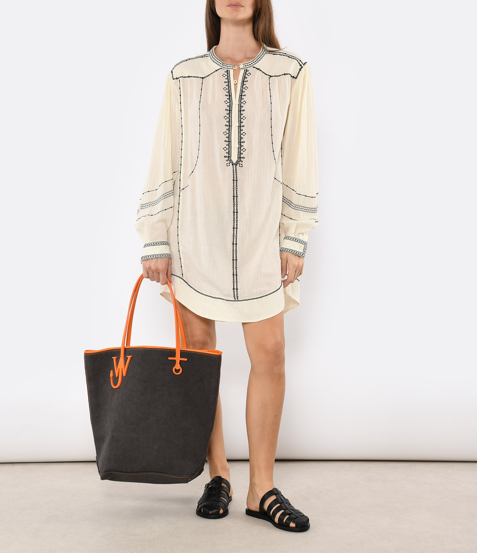 Pradel Short Dress in Ecru