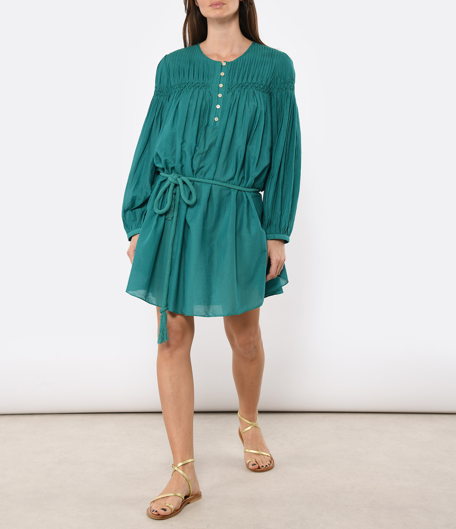 Adeliani Emerald Short Dress
