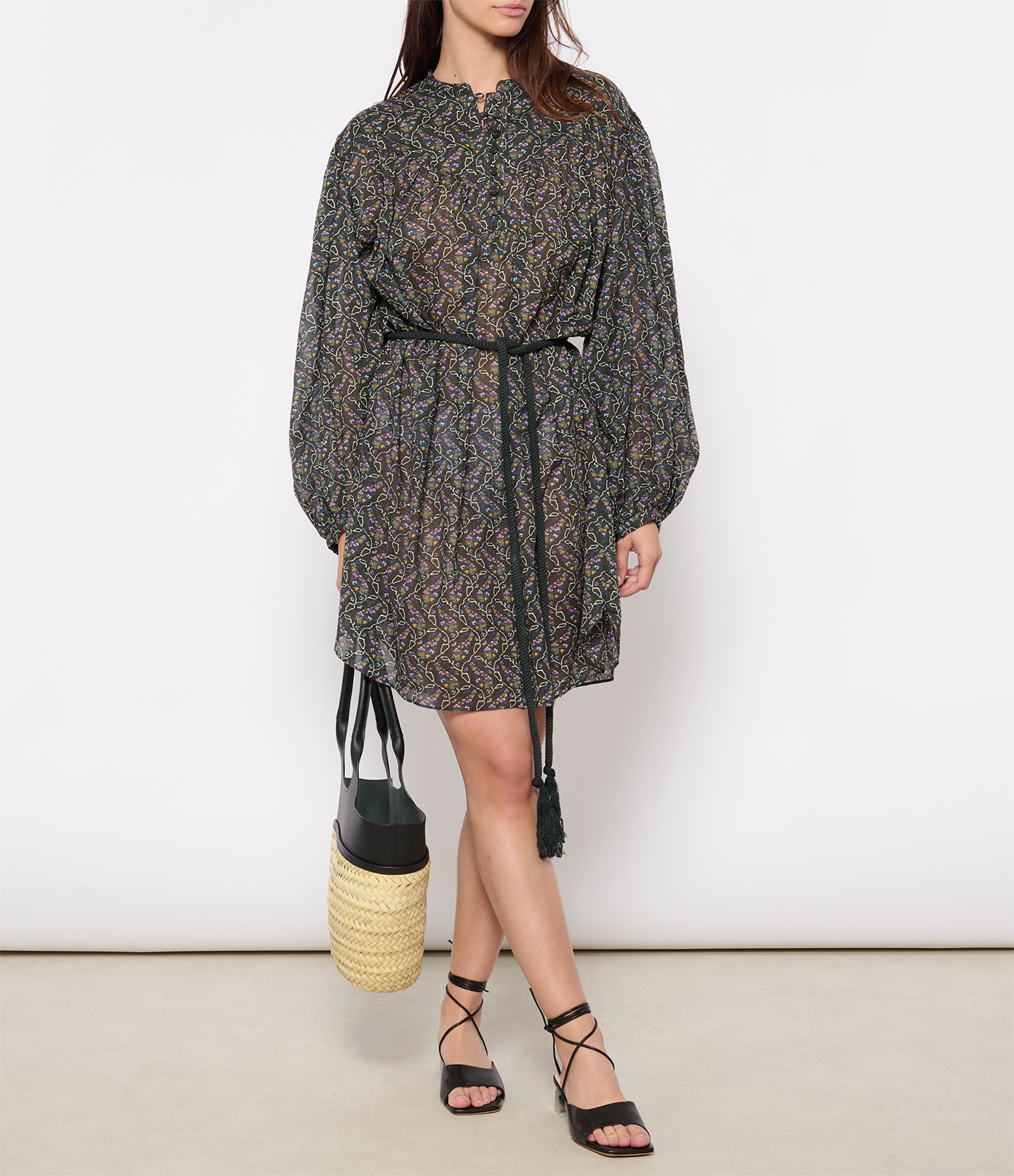 Kildi Faded Black Short Dress
