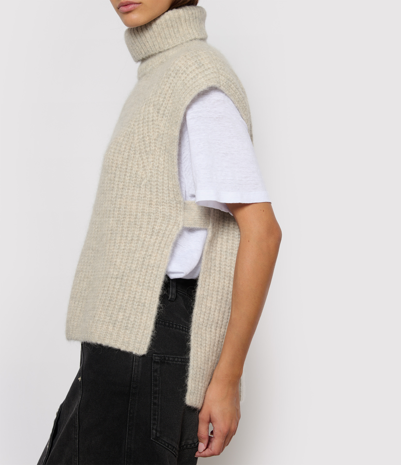 Megan Light Grey Wool Jumper