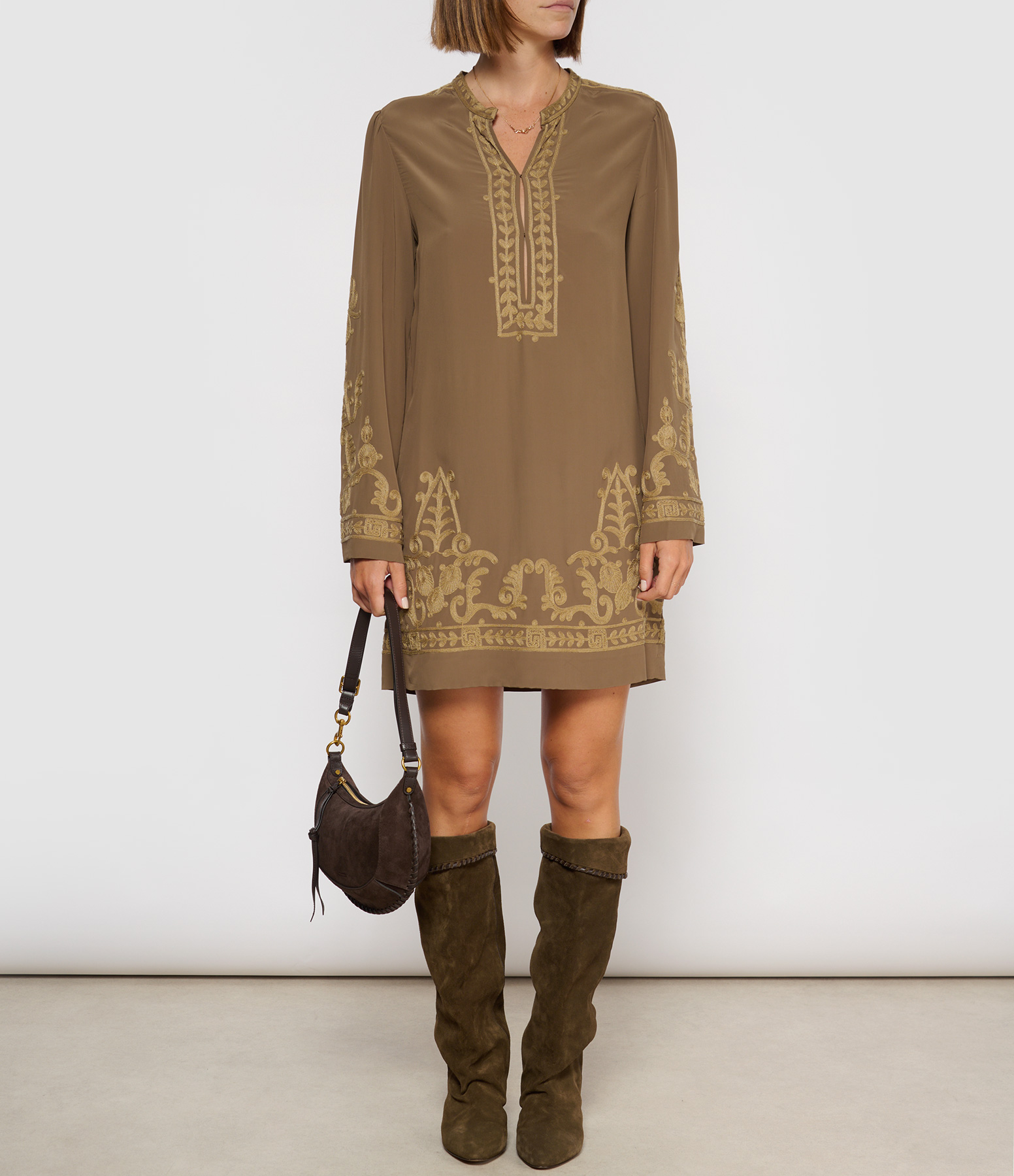 Fadeli Khaki Dress