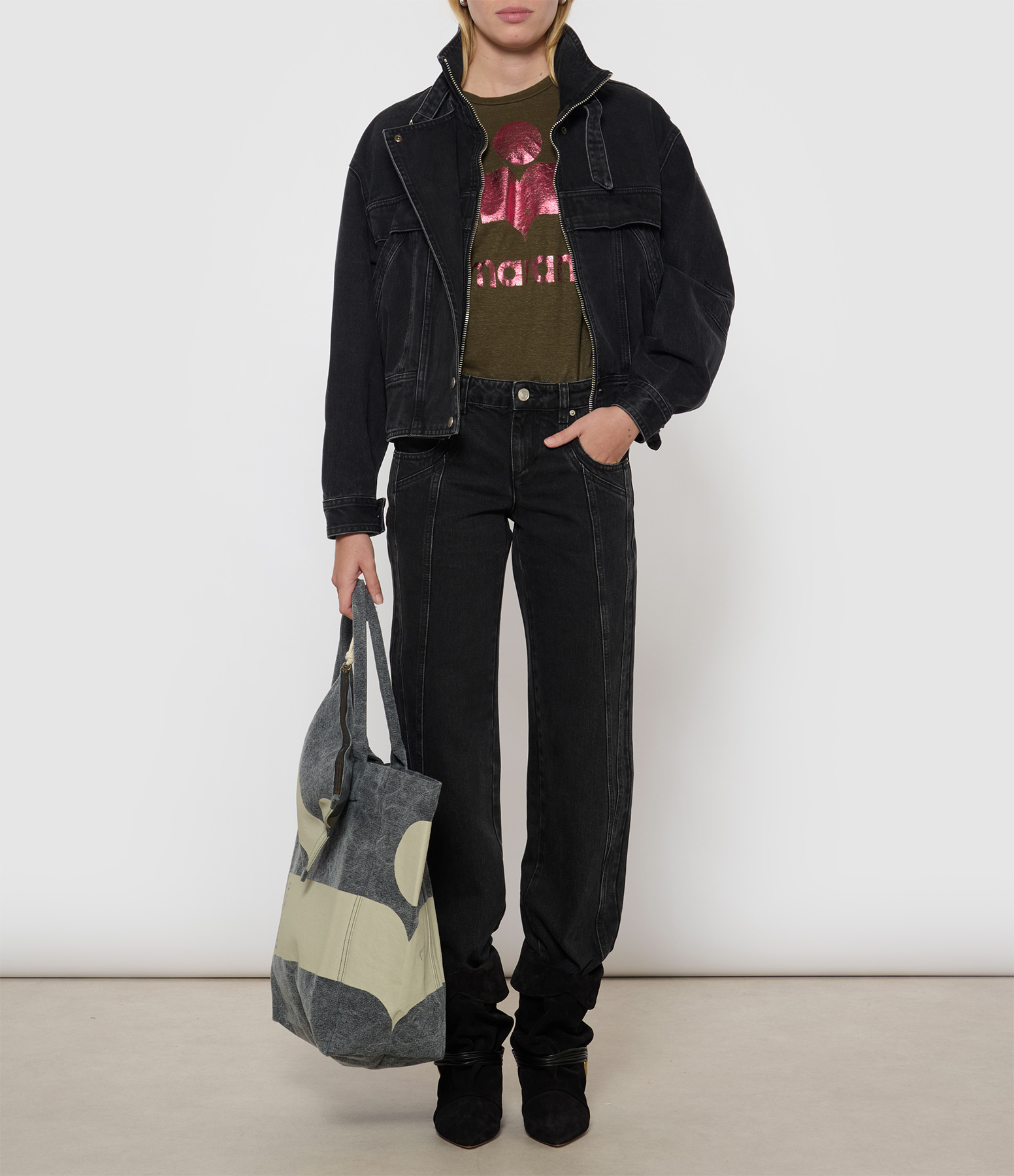 Zewel Khaki Pink T-shirt