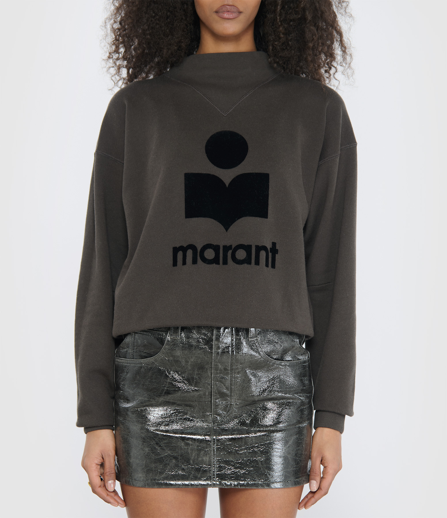 Moby Black Faded Cotton Sweatshirt