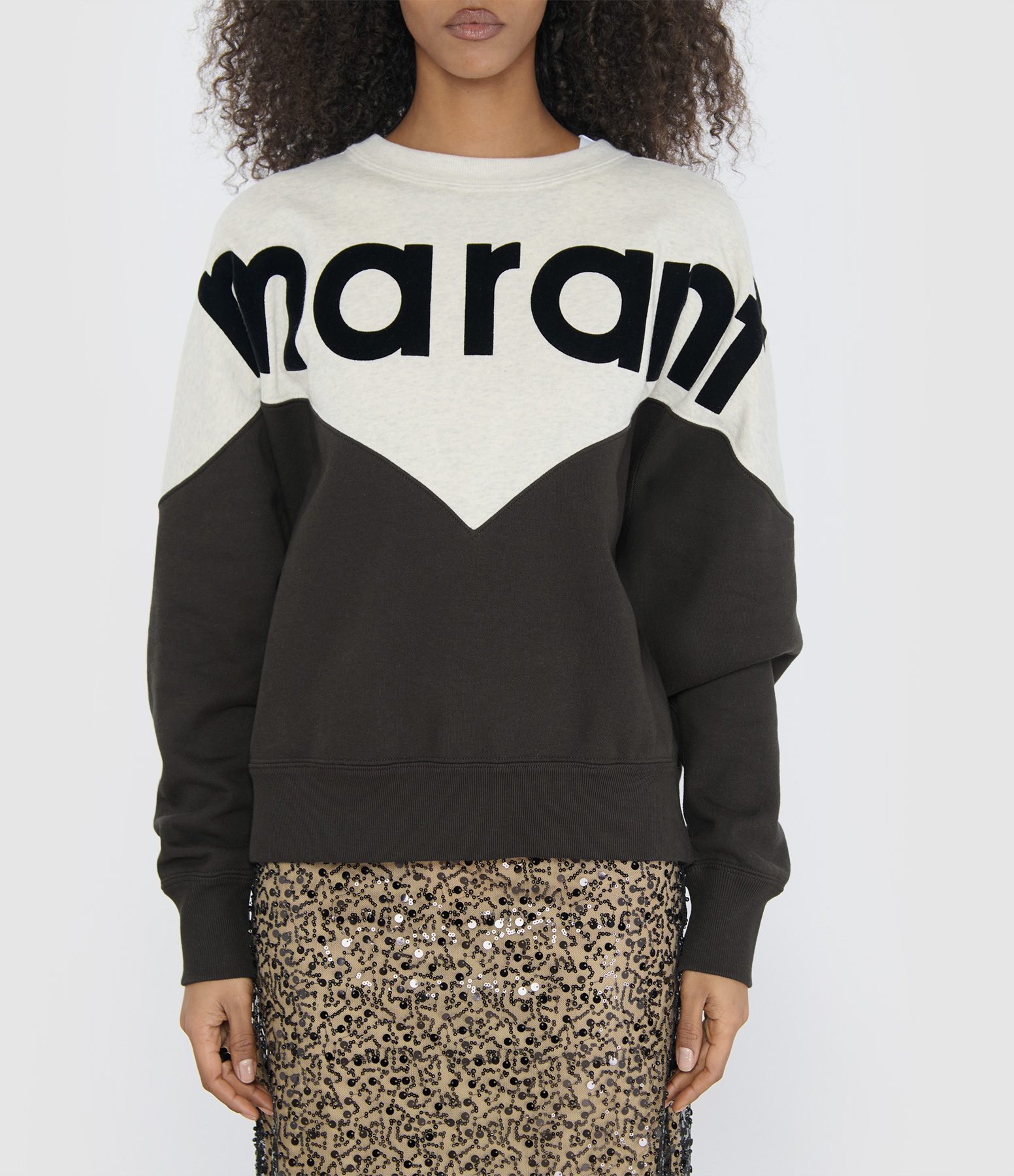 Houston Black Faded Cotton Sweatshirt