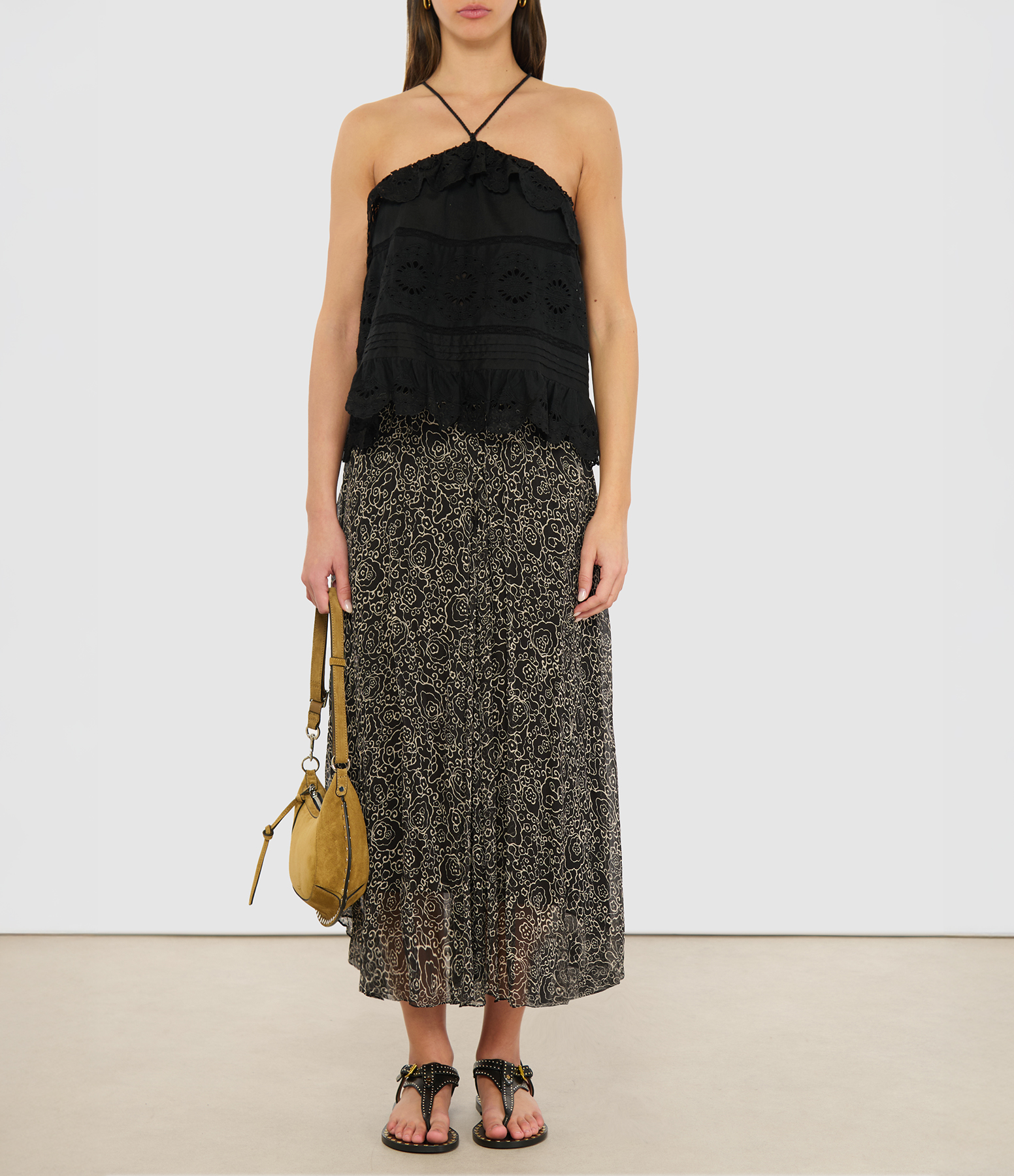Lycia Black Ecru Skirt