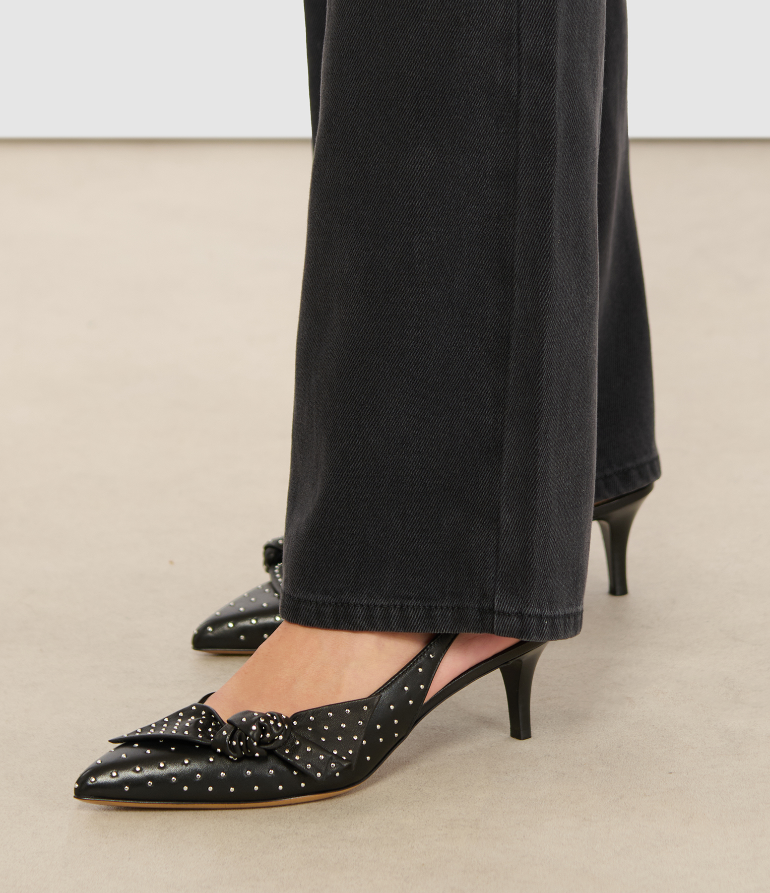 Palmo Black Silver Pumps