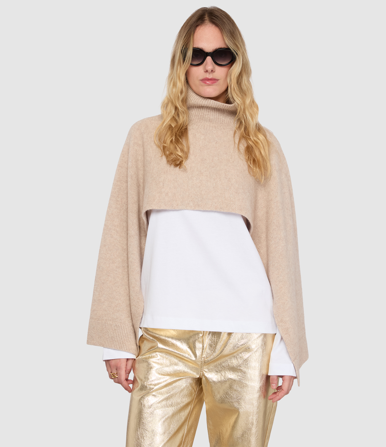 Poncho Marina Beige