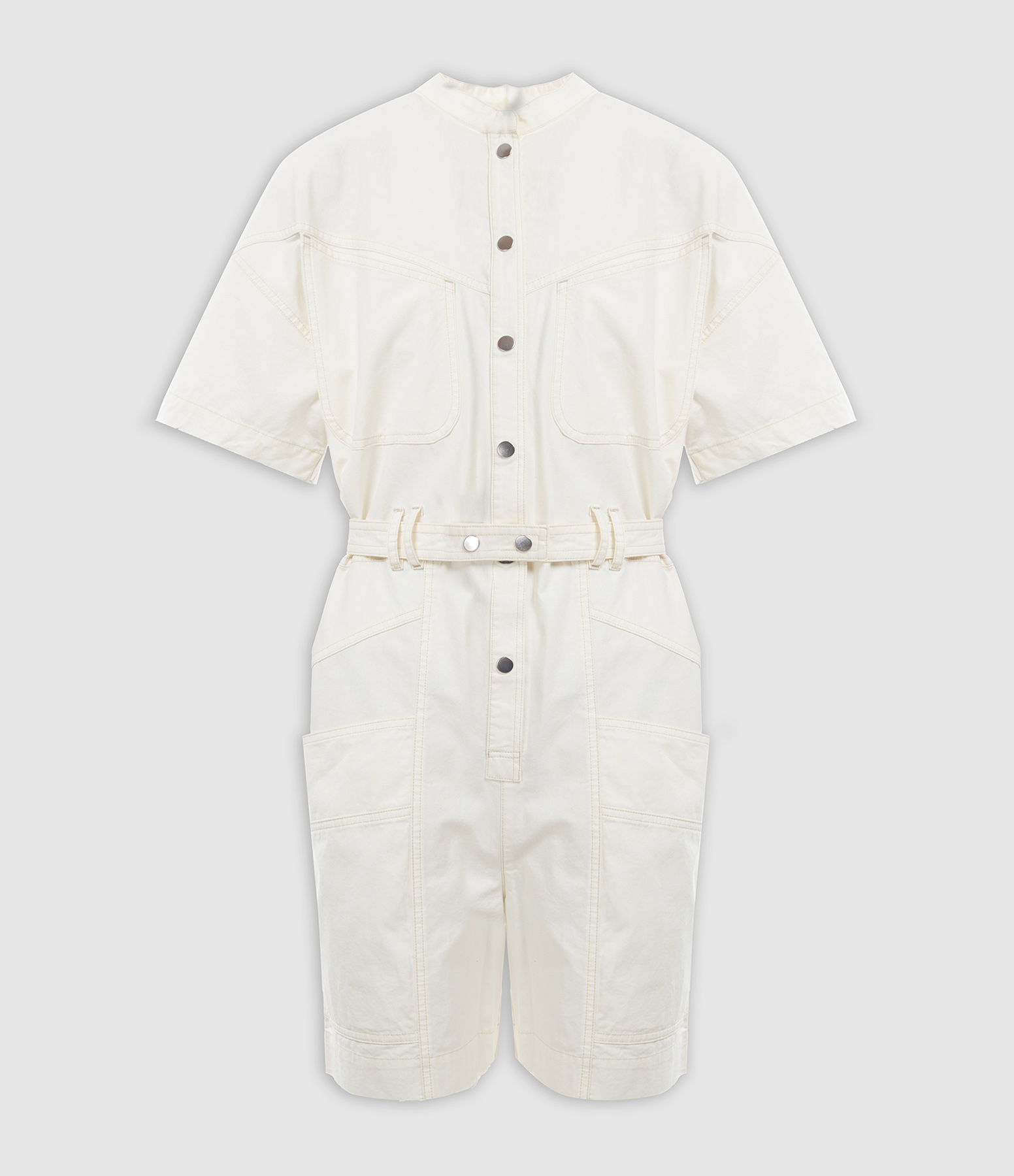 Kiara Ecru Shorts Jumpsuit