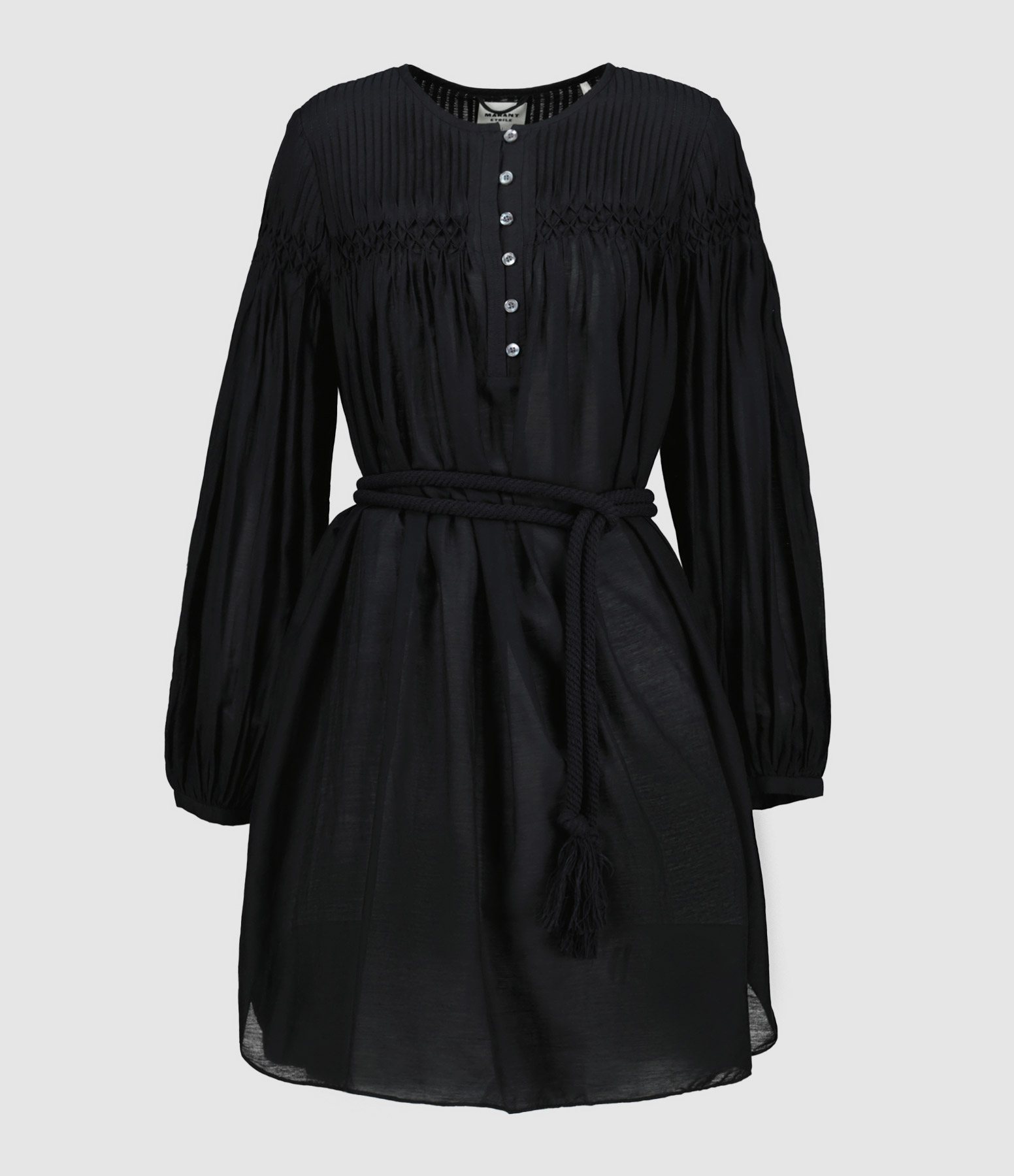 Adeliani Black Short Dress