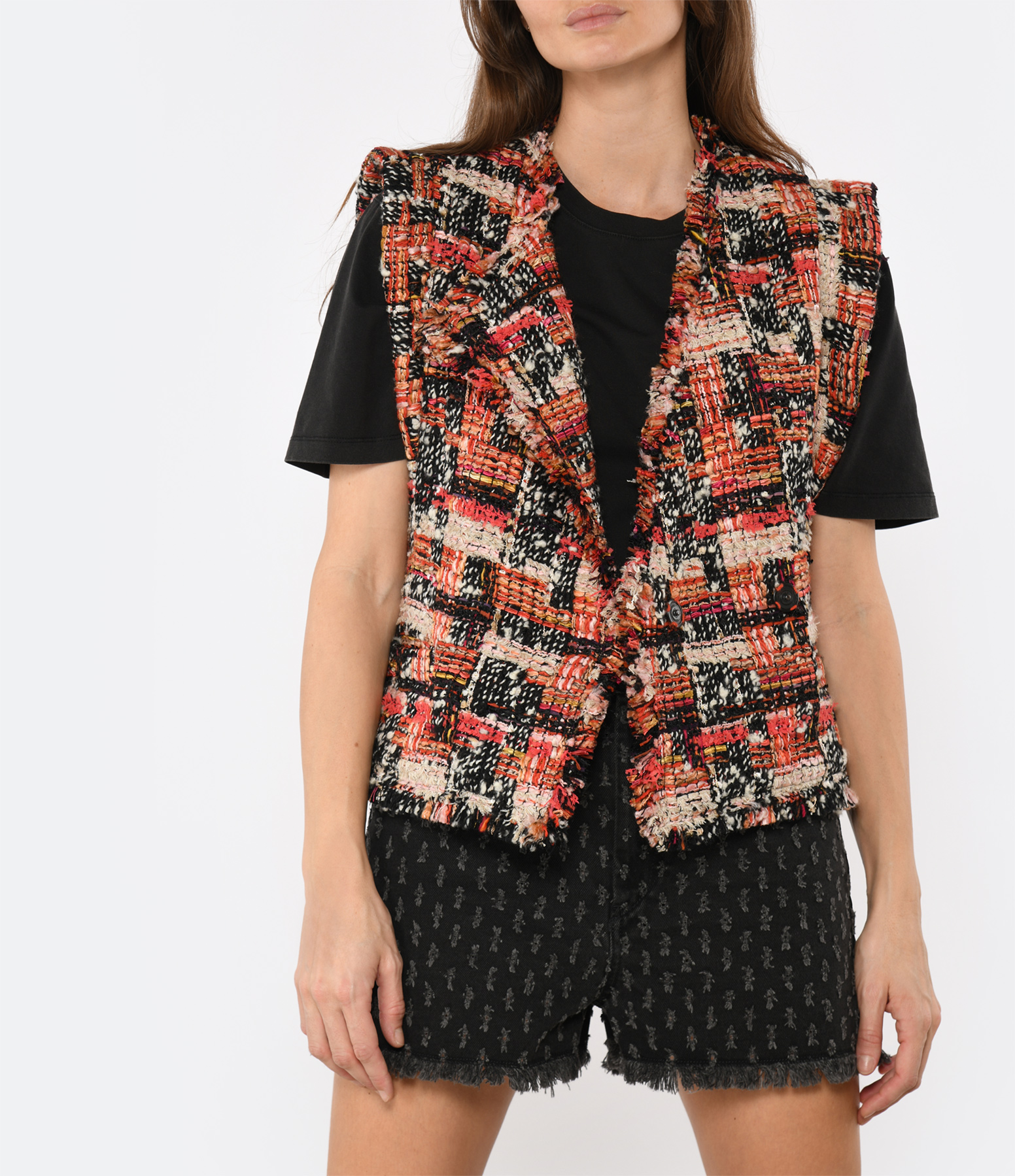 Djiroy Shell Pink Ecru Sleeveless Jumper