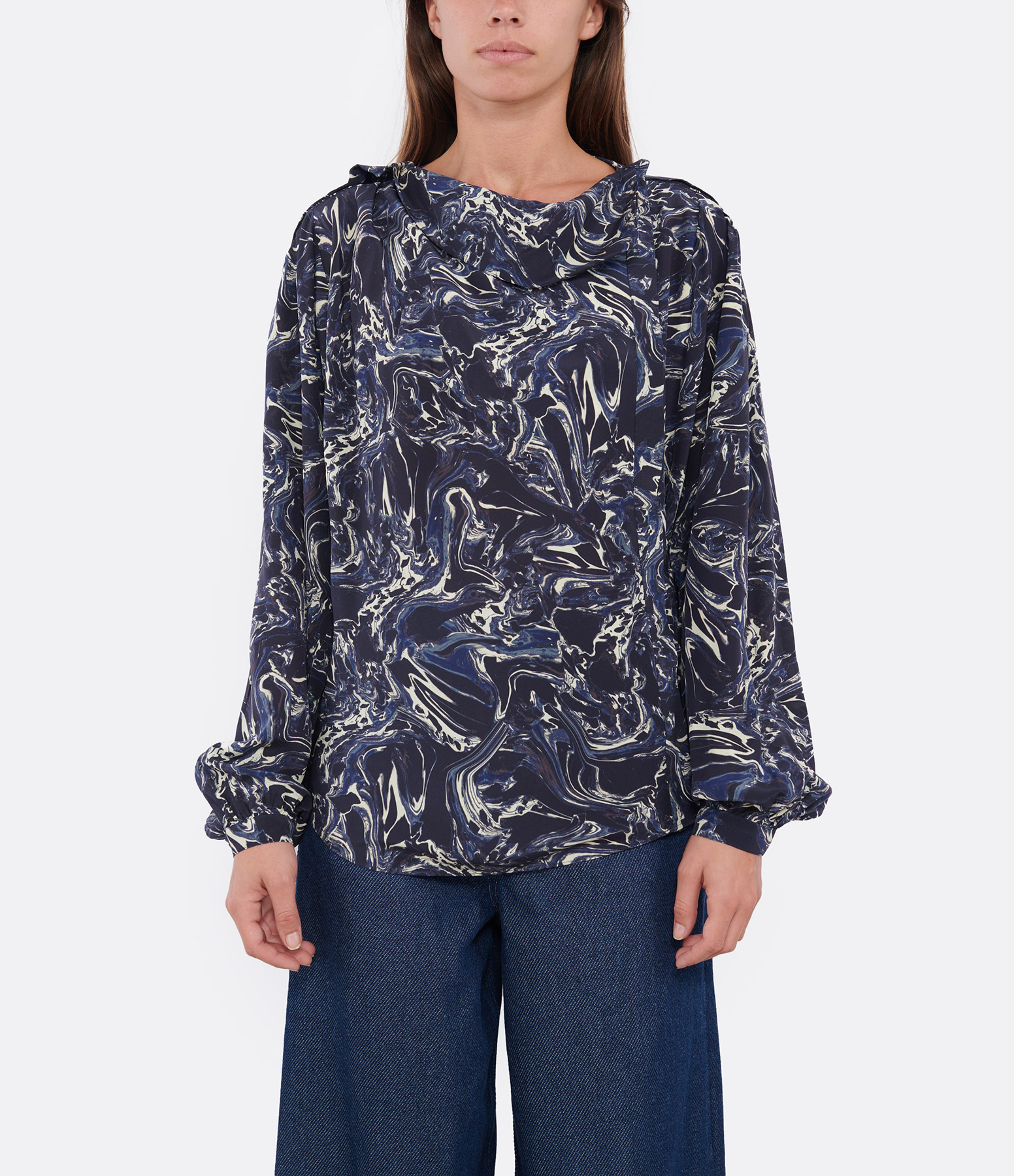 Tiphaine Midnight Silk Top
