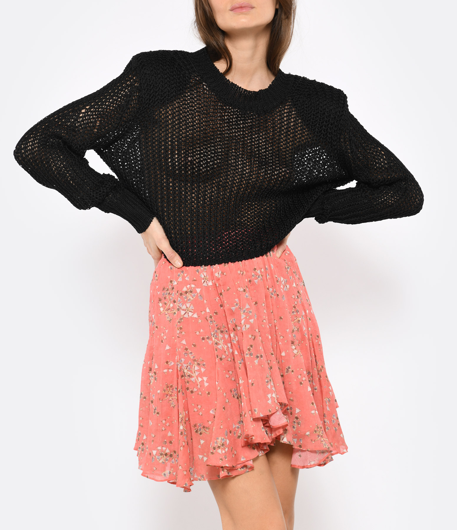 Anael Shell Pink Short Skirt