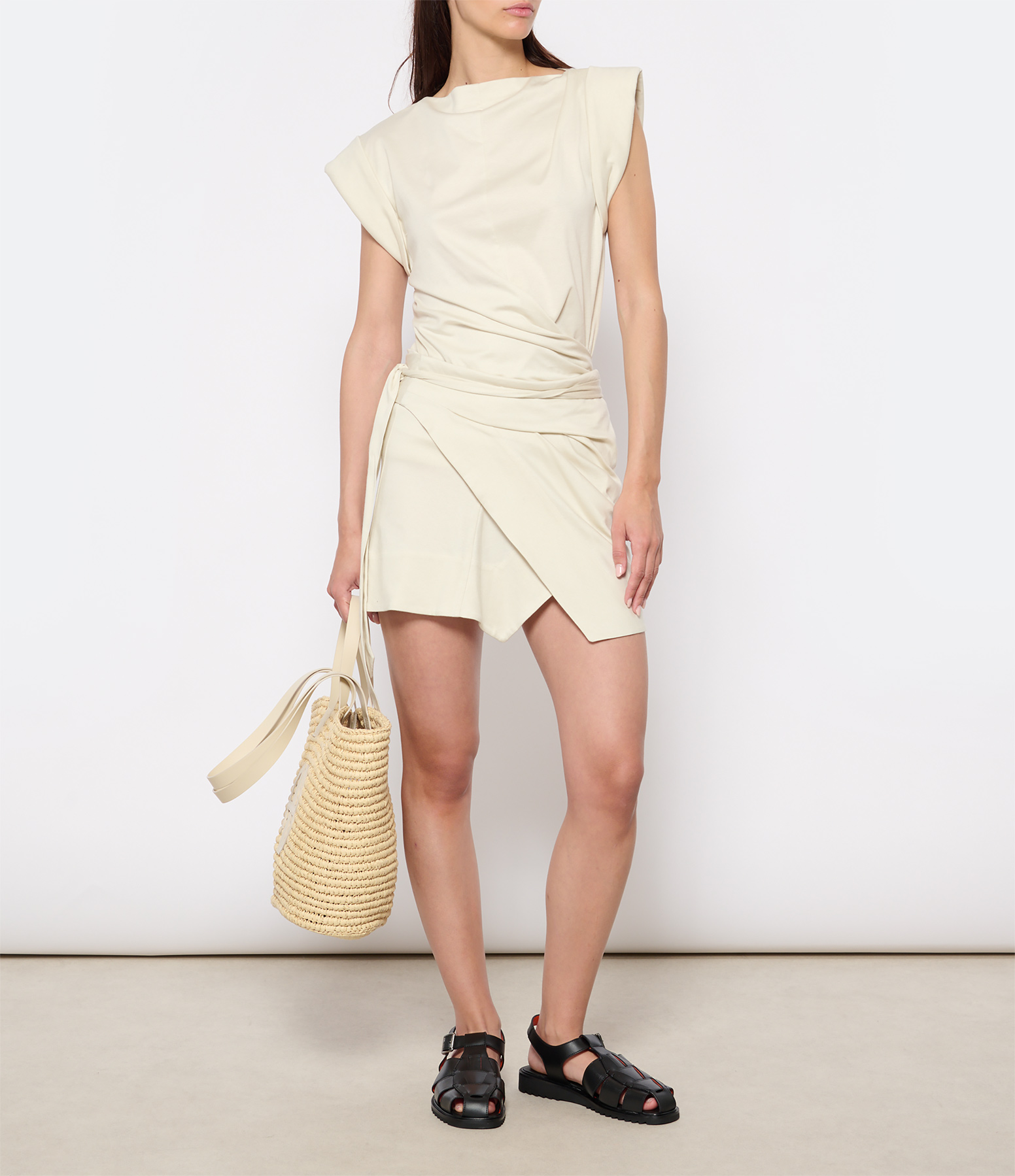 Berenice Chalk Short Skirt