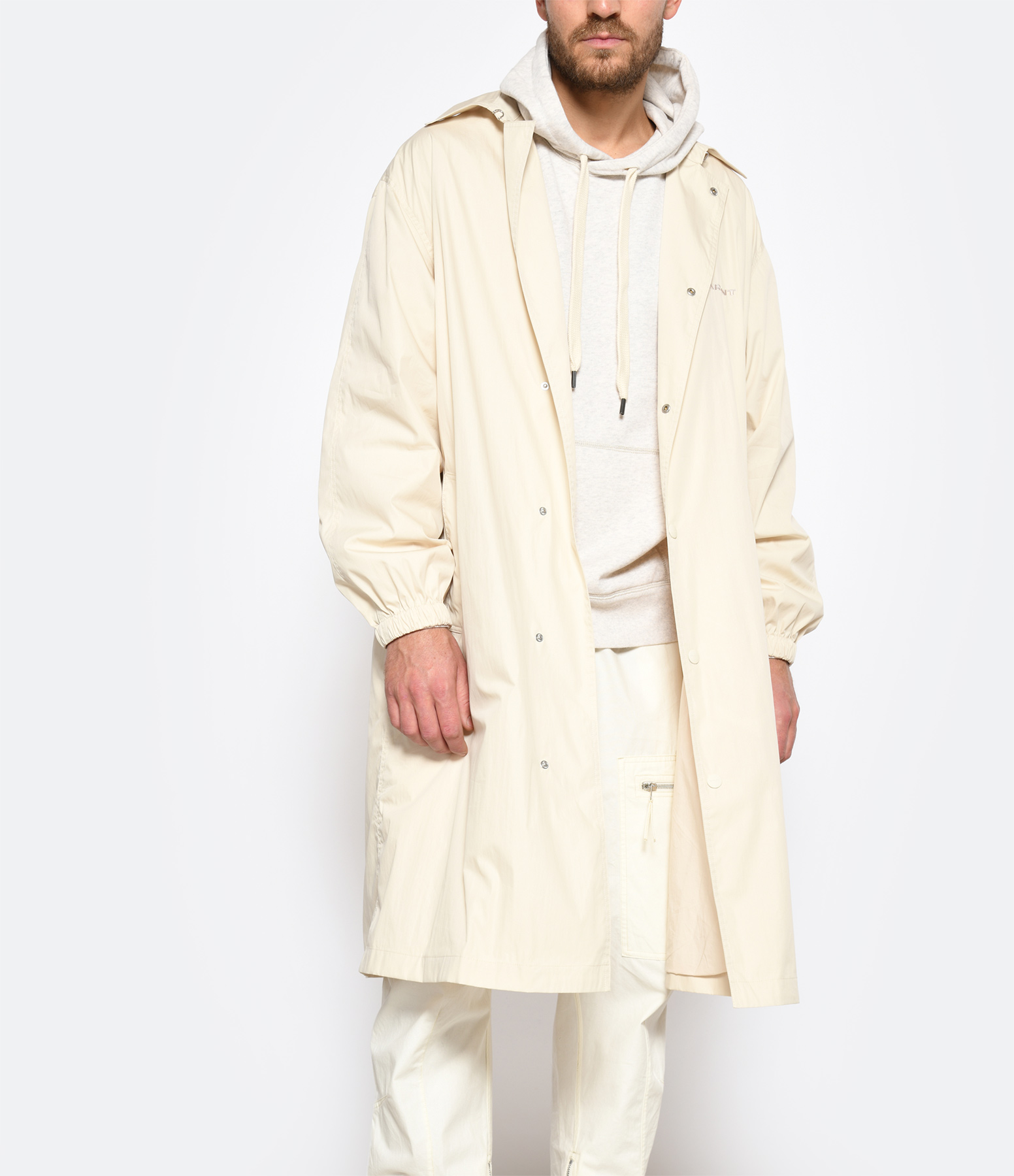 Balthazar Long Men’s Coat in Beige