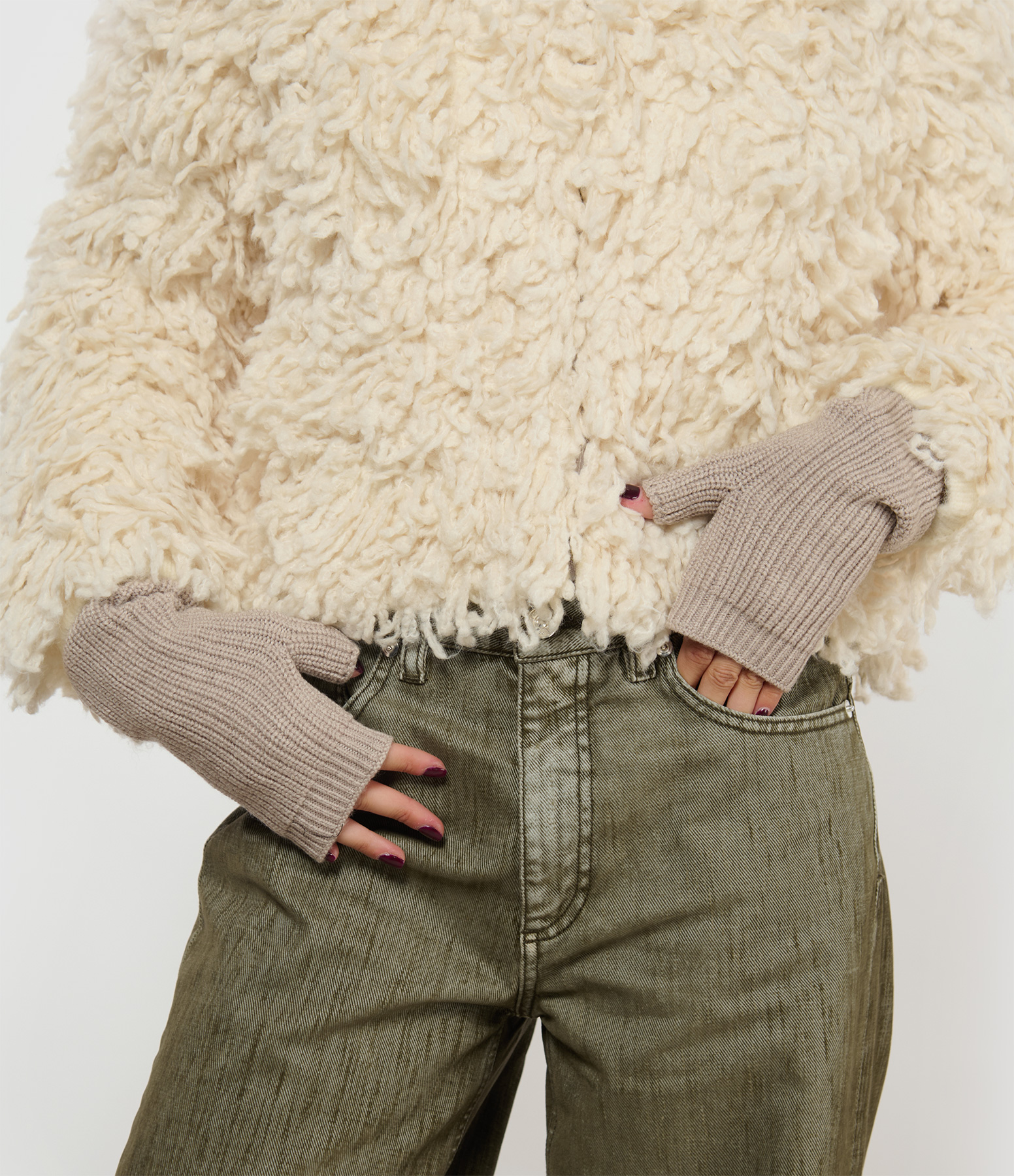 Enos Beige Mittens