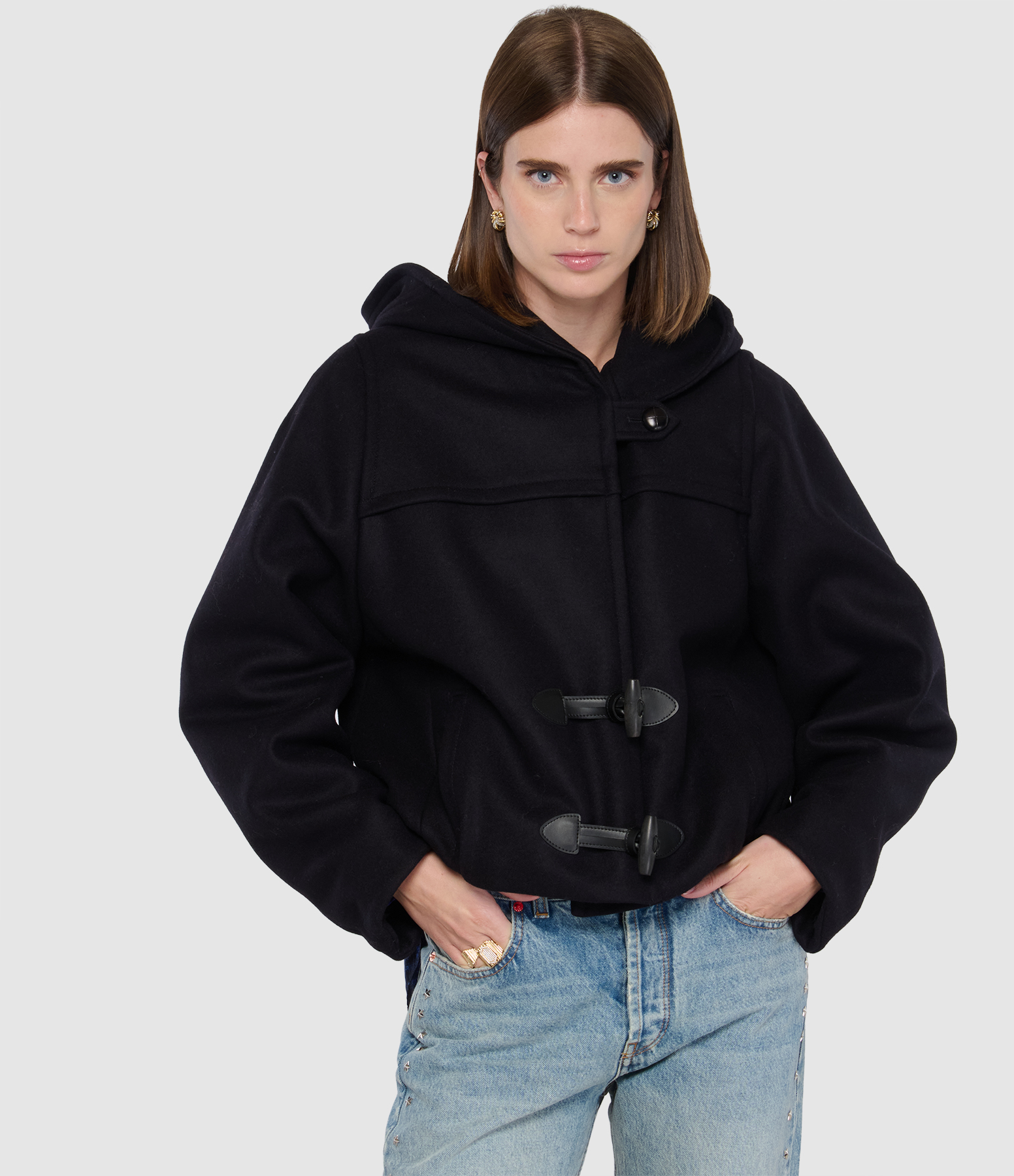 Trixie Dark Navy Coat, Wardrobe