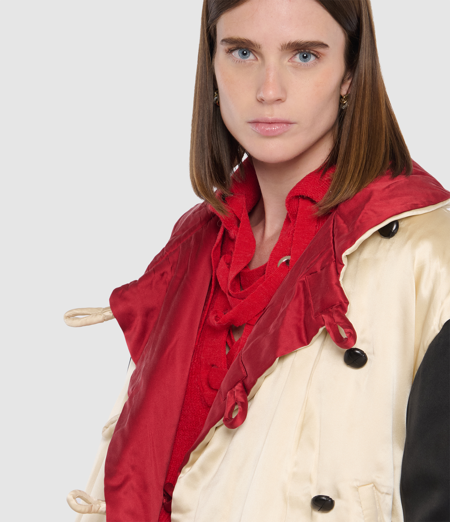 Bleza Champagne Coat, Fashion Show