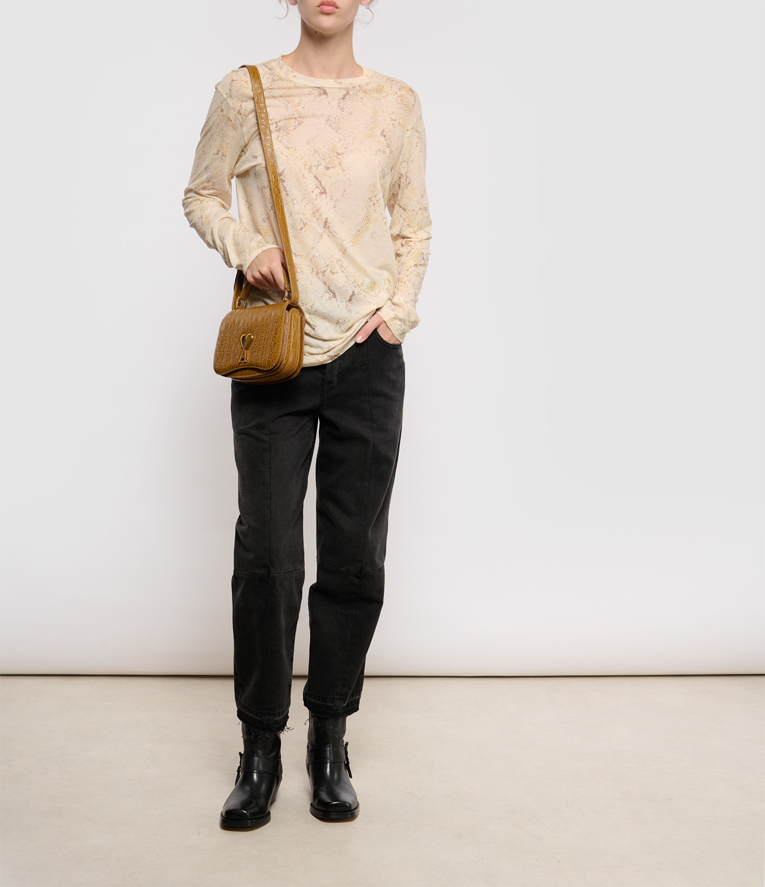 Najet Black Denim Trousers