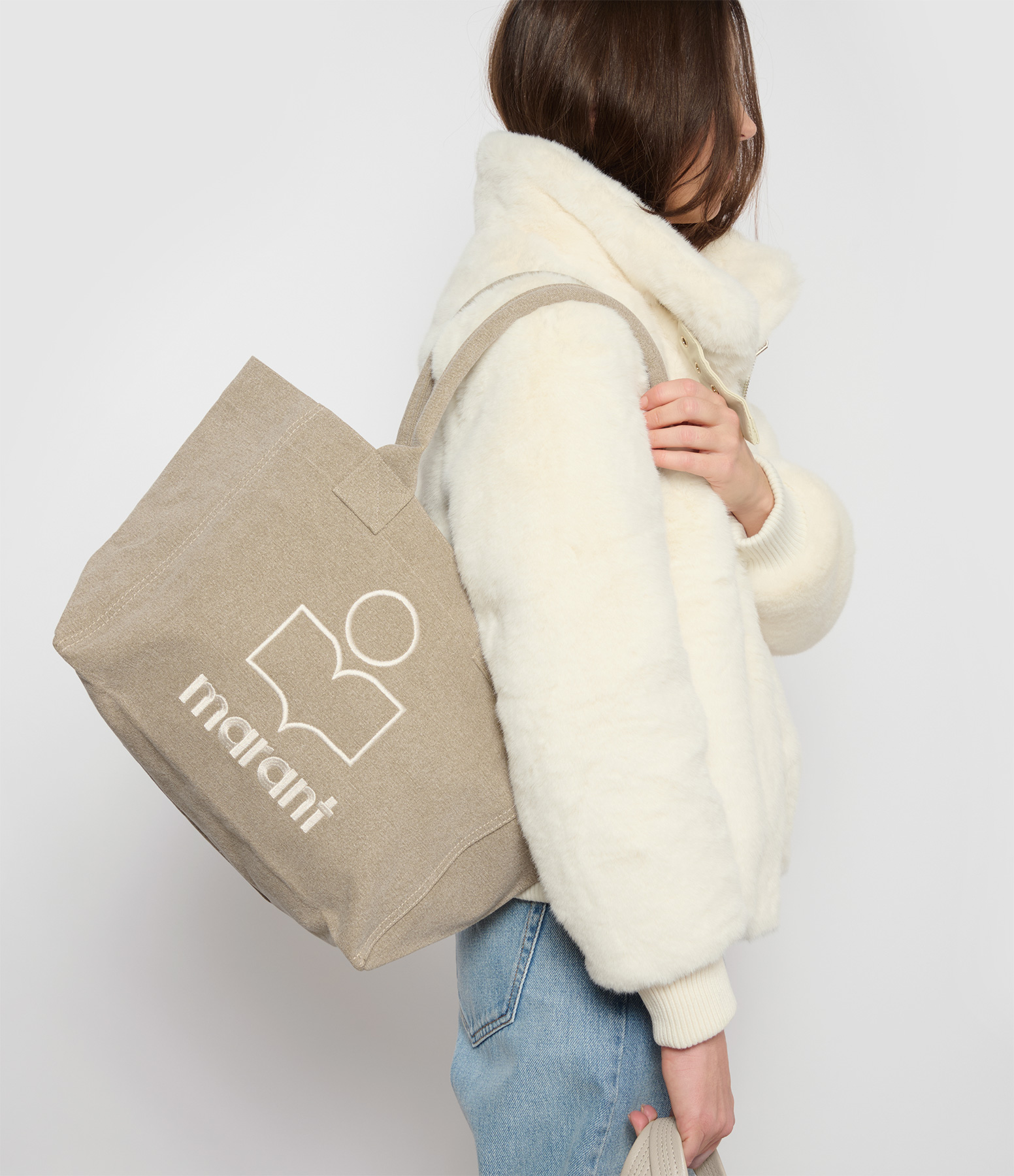 Yenky Beige Zipped Bag