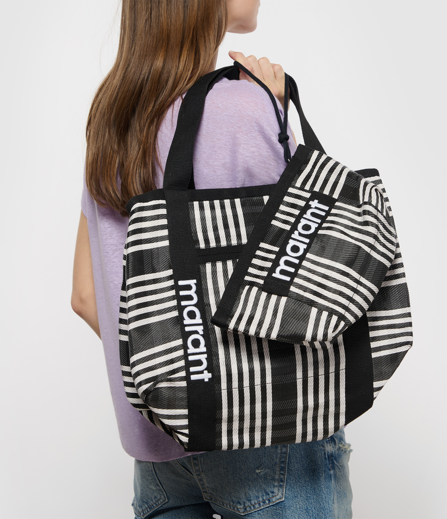 Powden Black/White Clutch Bag