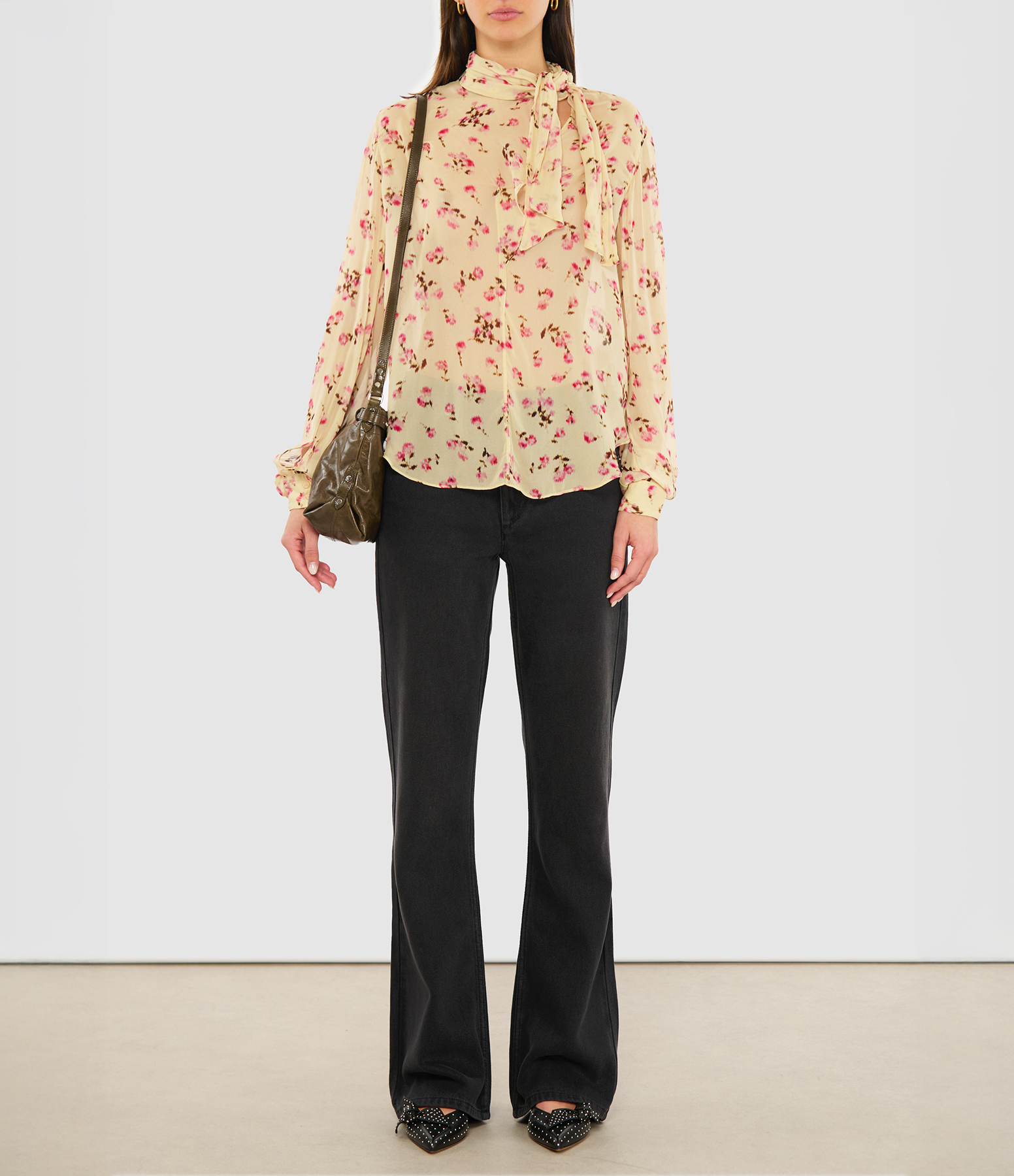 Belvira Faded Black Trousers