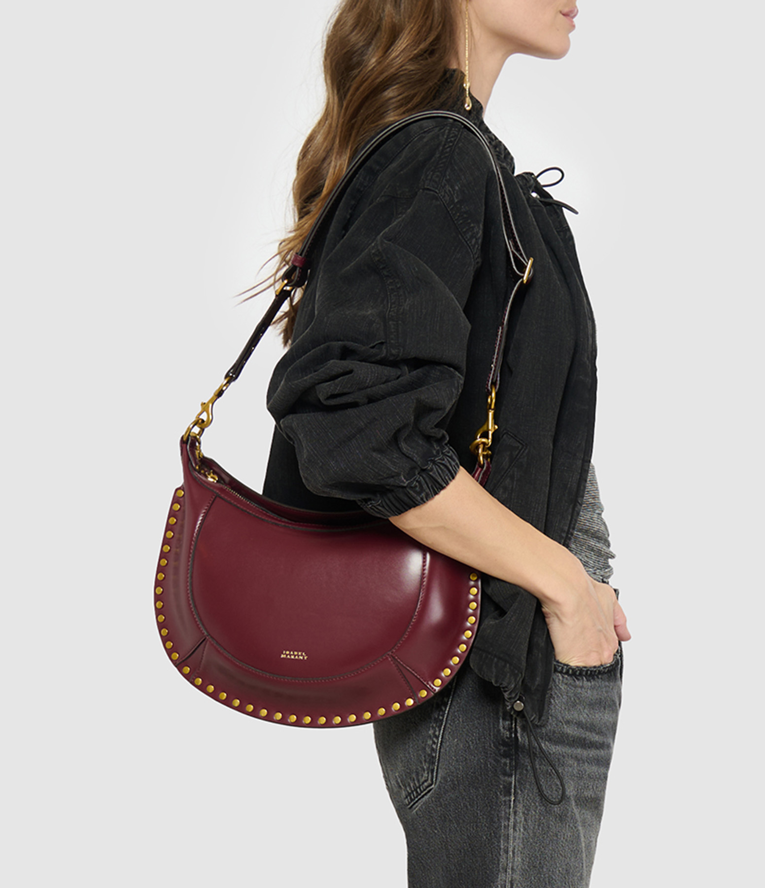 Naoko Bag in Smooth Bordeaux Leather
