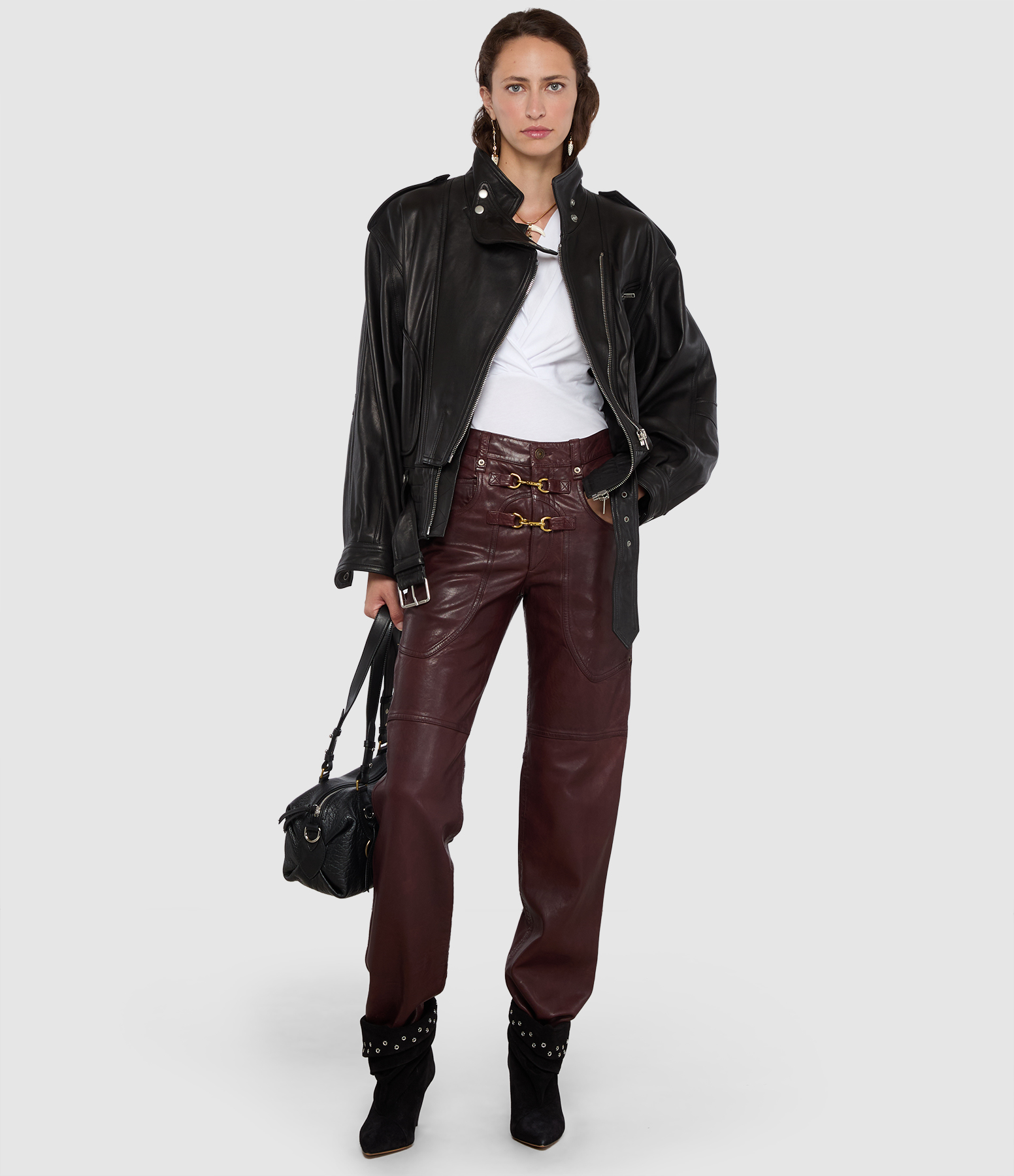 Brinley Trousers in Dark Burgundy