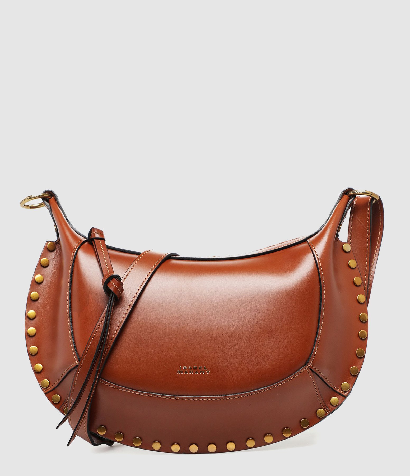 Oskan Moon Bag, Smooth Leather, Cognac